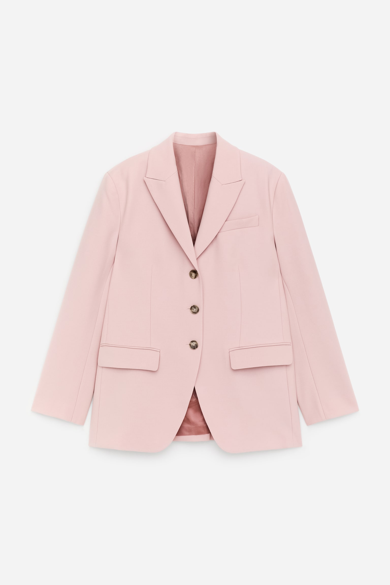 Einreihiger Blazer - Rosa - 2