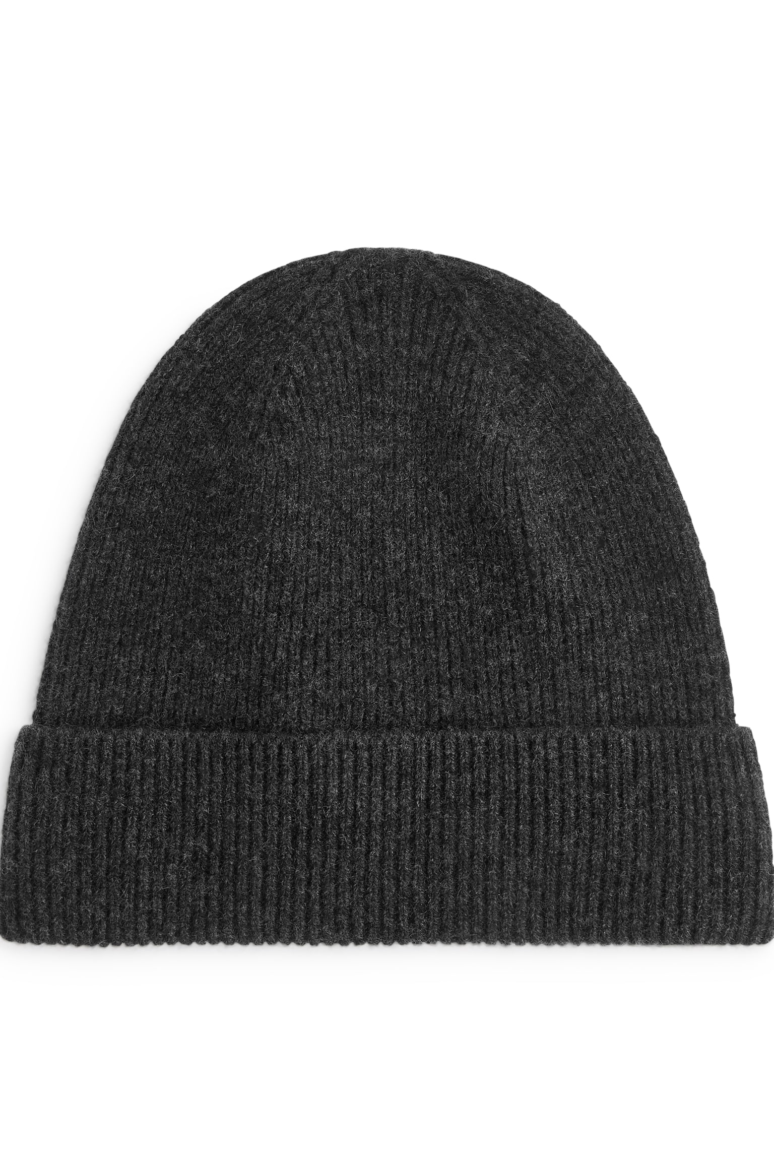 Wool Cashmere Beanie - Dark Grey - 1