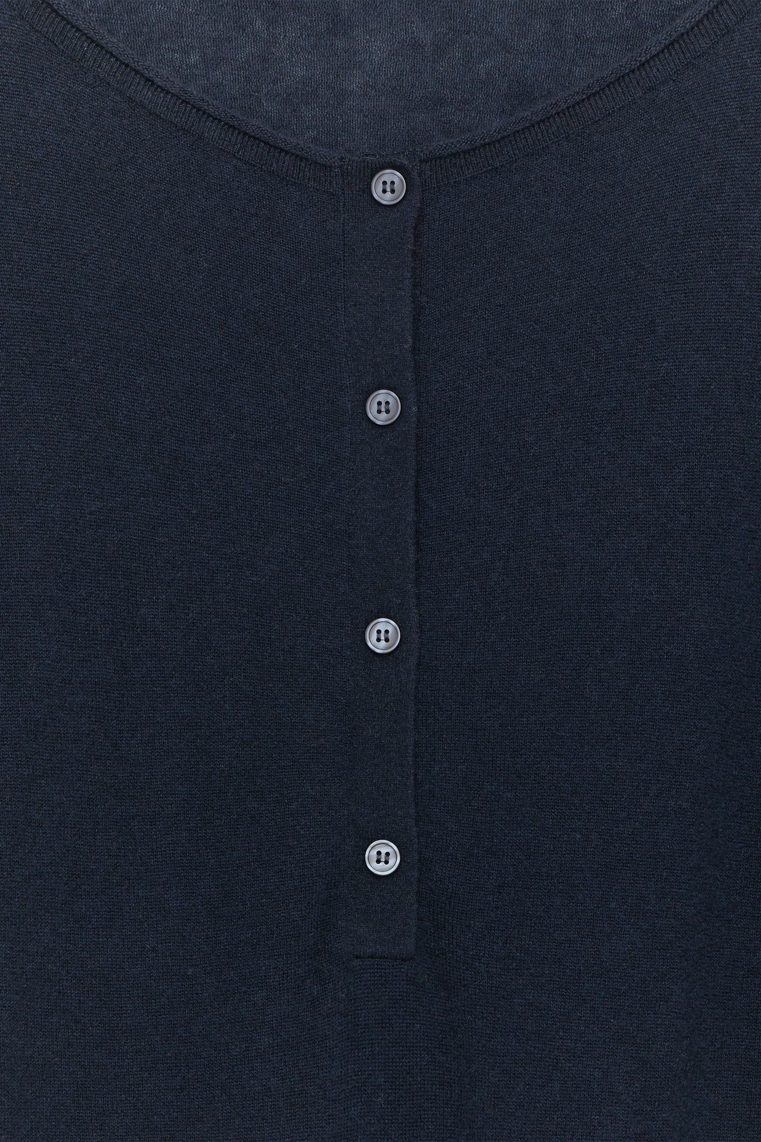 Maglione con scollo a barchetta in puro cashmere - Blu scuro/Grigio - 5