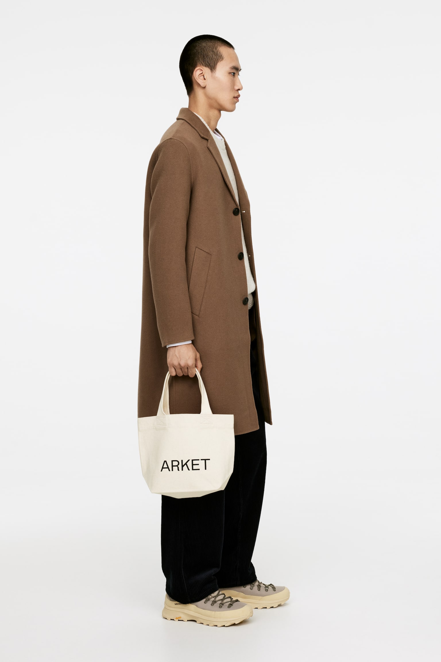 ARKET Canvas Mini Tote - Off White/Black - 1