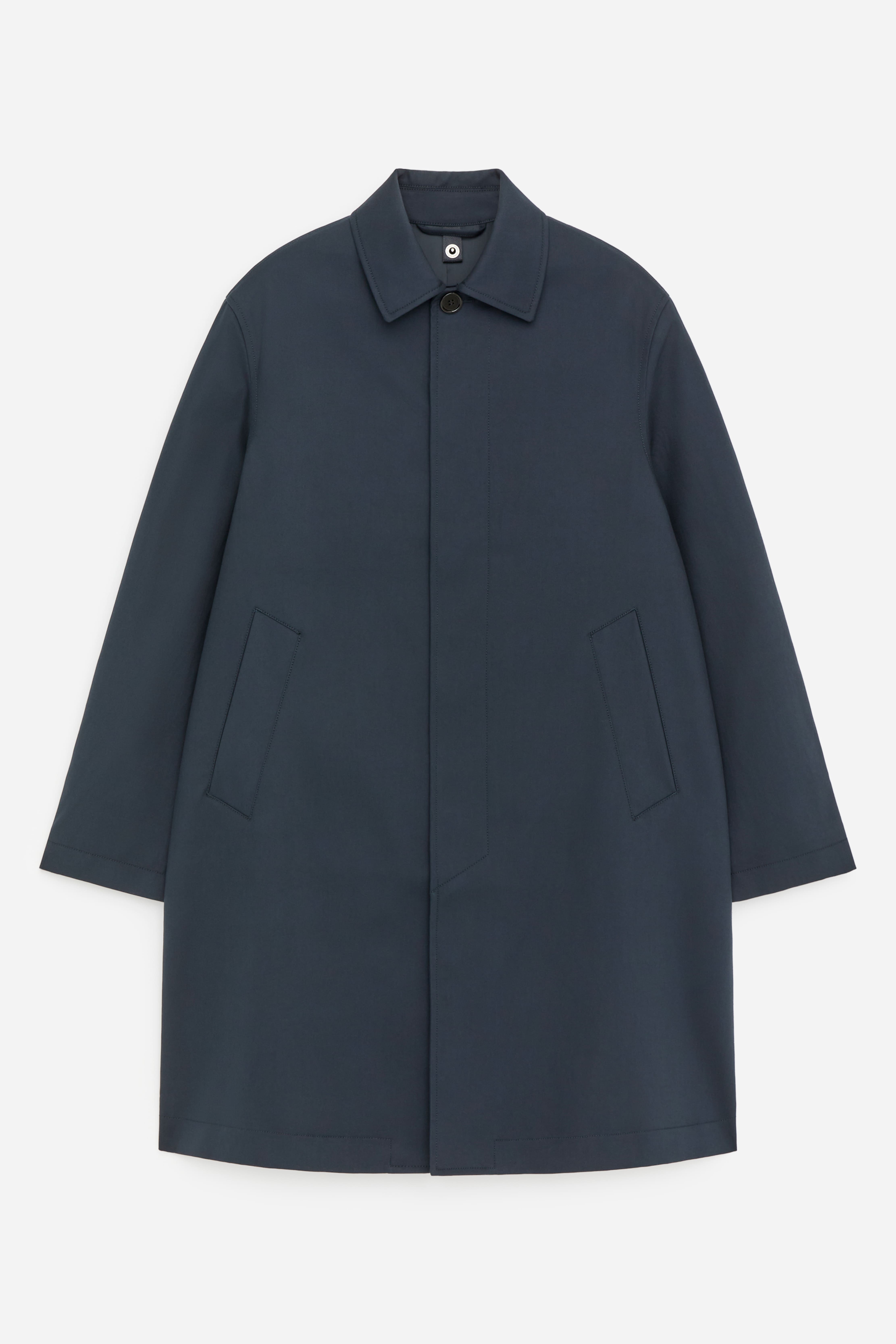 Χαλαρό βαμβακερό παλτό αυτοκινήτου - Σκούρο Μπλε