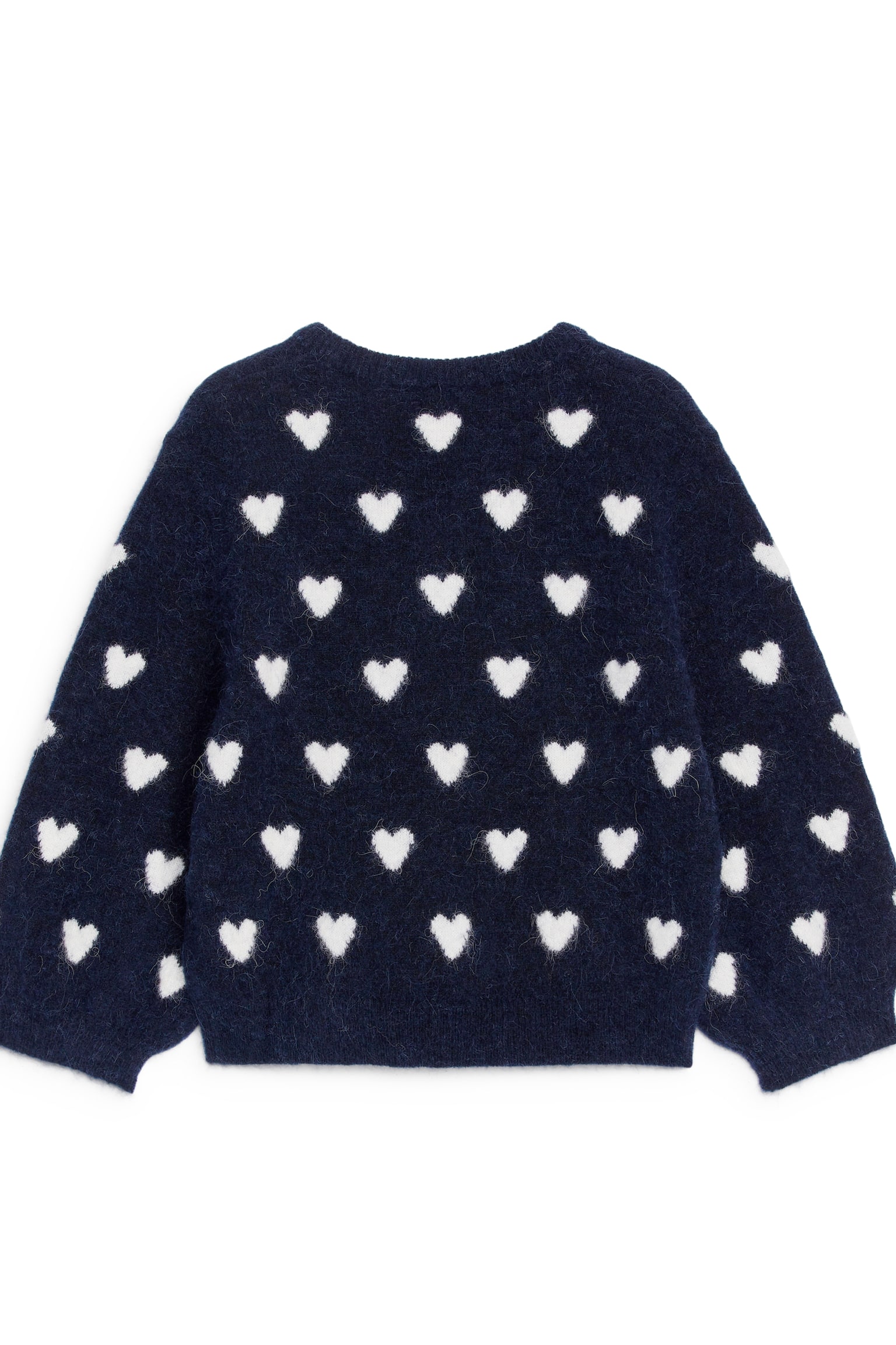 Intarsia Knit Jumper - Dark Blue/Hearts/Lilac/Stripe/Beige/Stripe/Pink/Hearts - 2