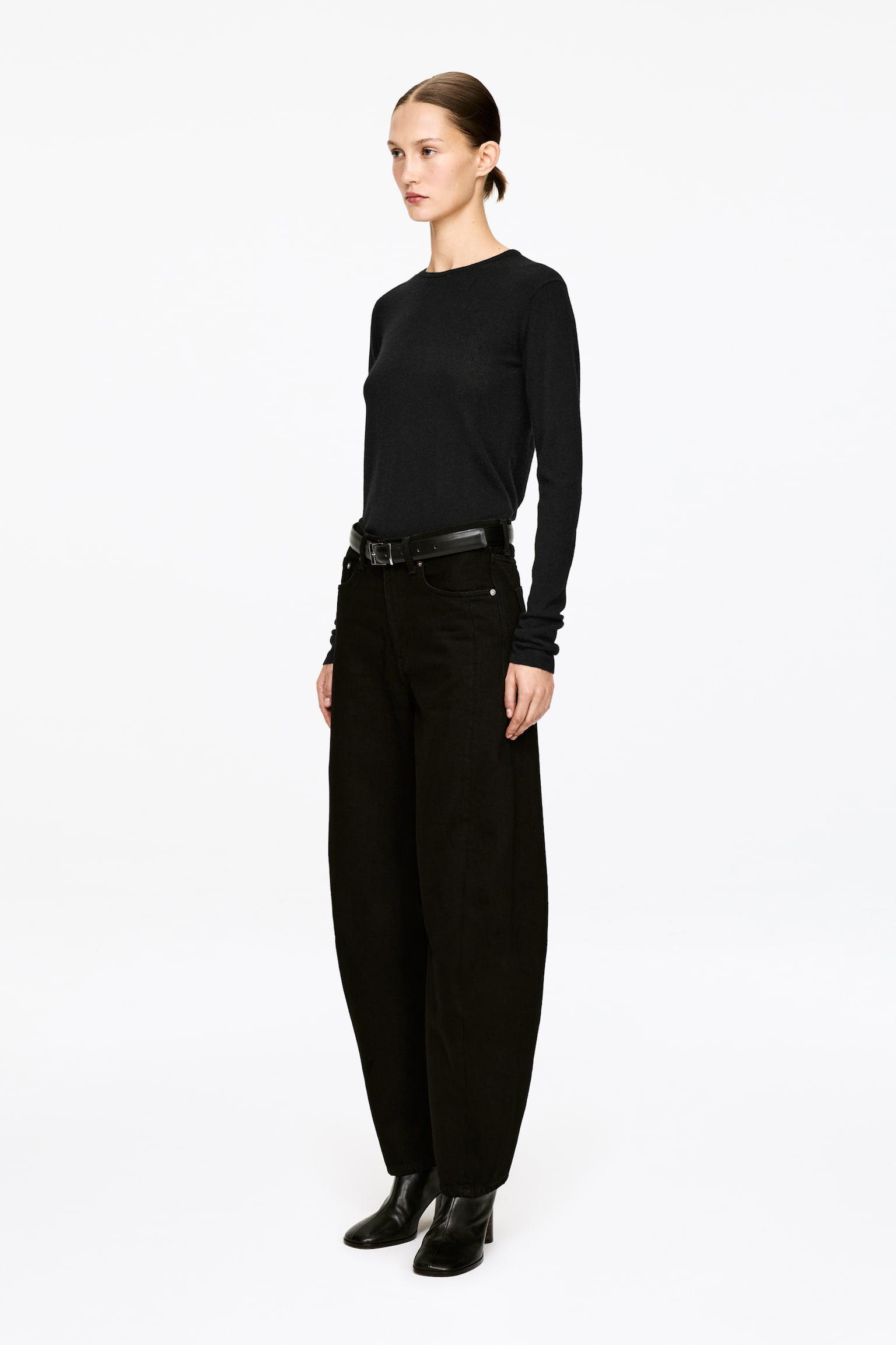 Tröja i ren kashmir - Svart/Grå/Rosa - 3