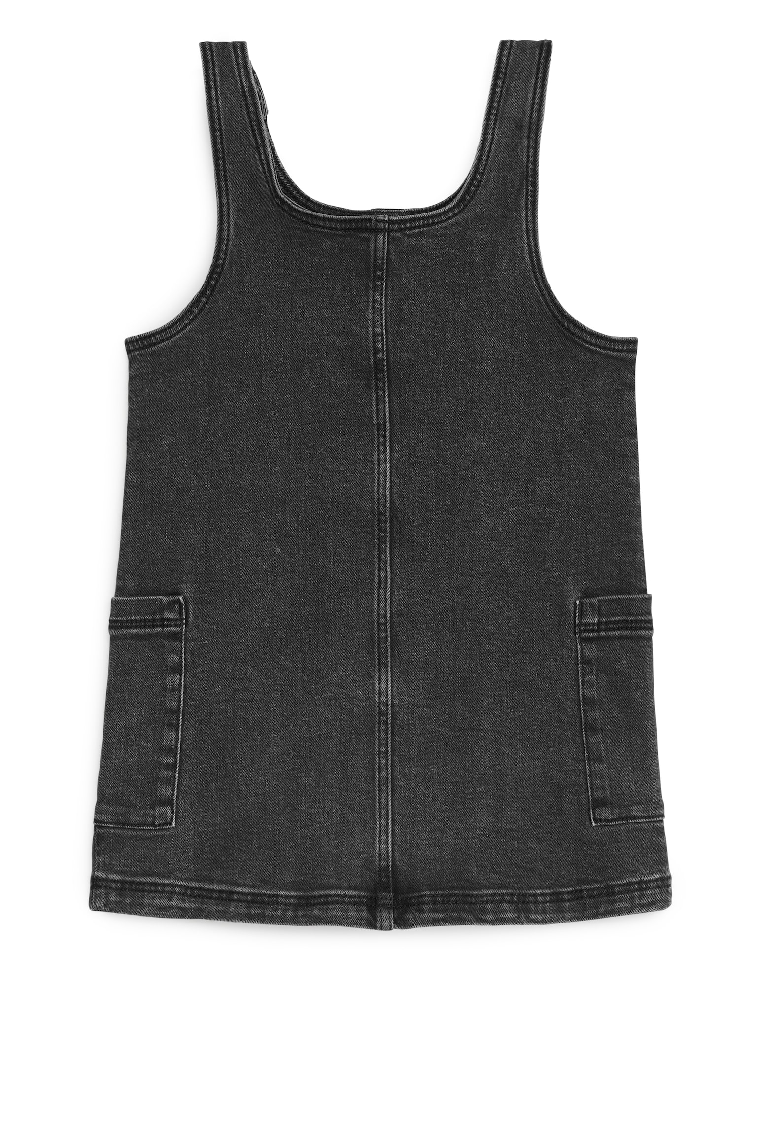 Dungaree Dress - Black - 3