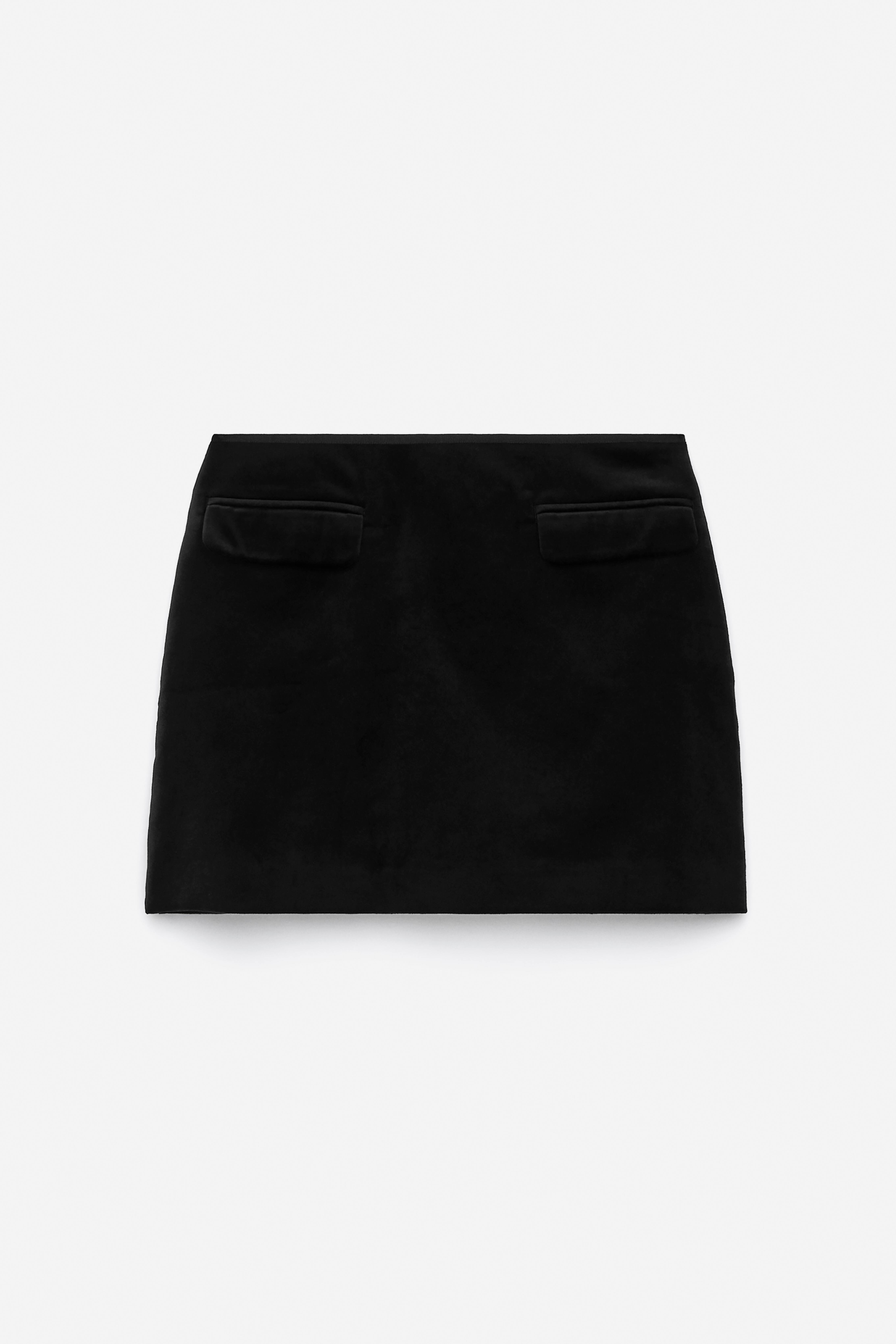 Miniskjørt i fløyel - Svart