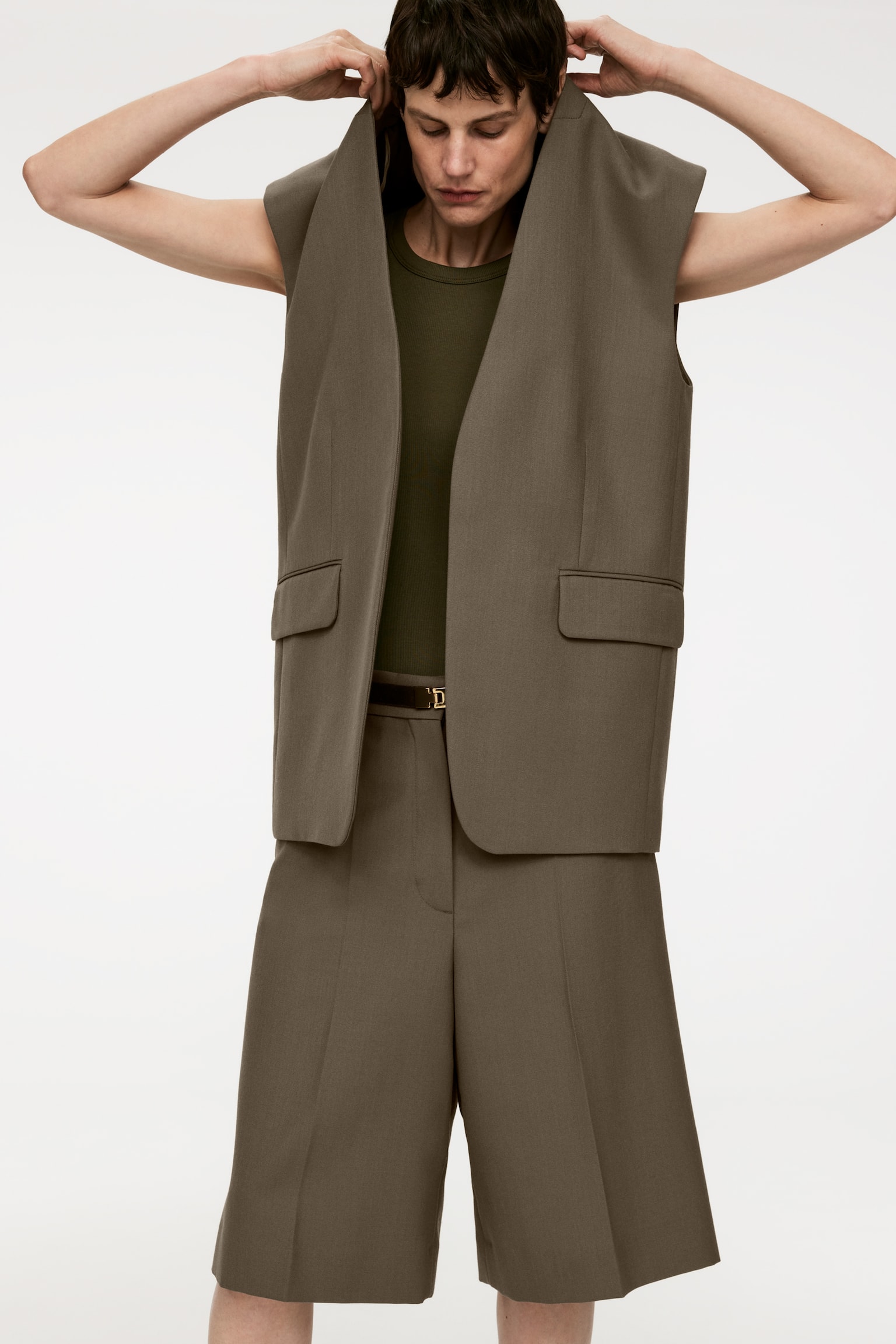 Tailored Waistcoat - Khaki Green - 6