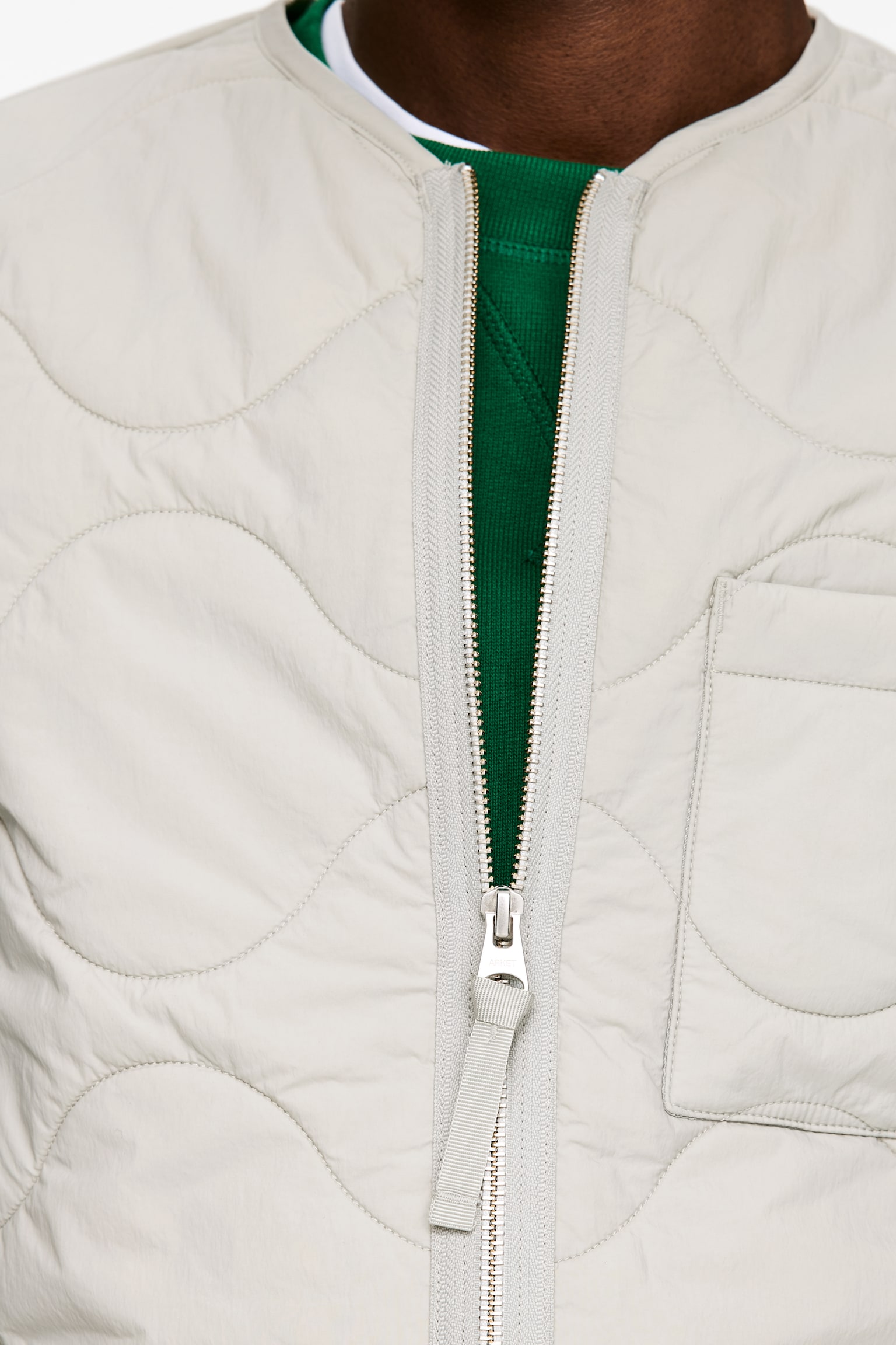 2-in-1 doorgestikte bodywarmer - Lichtgrijs/Groen/Donkerblauw/Zwart - 5