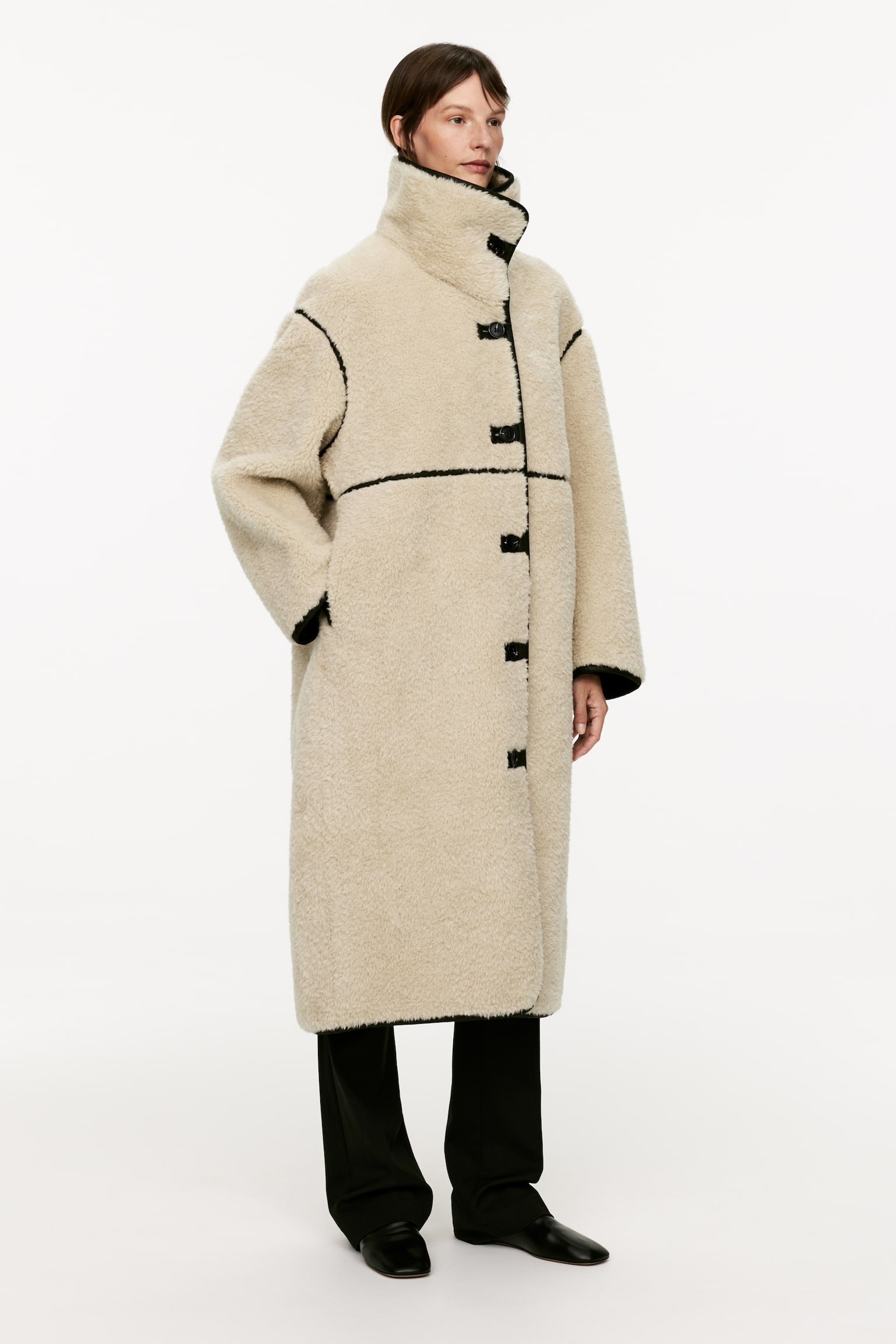 Pile Coat - Beige - 6