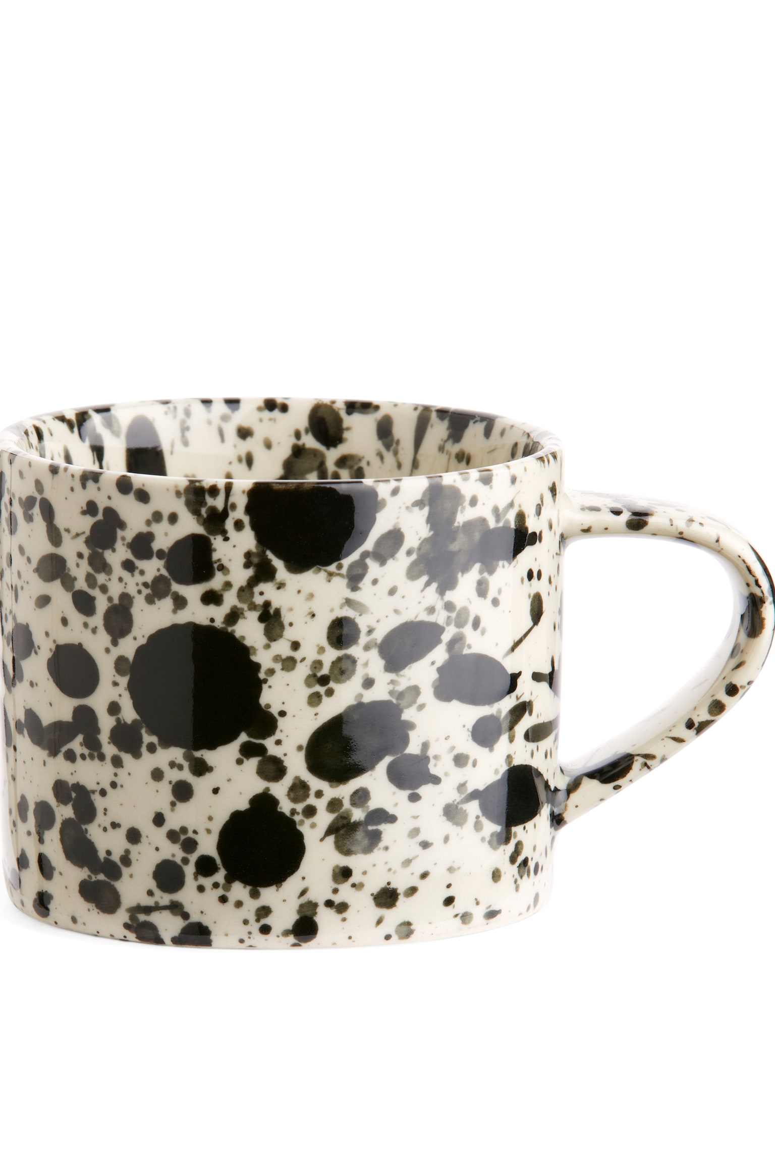 Stoneware Cup - Off White/Black - 1