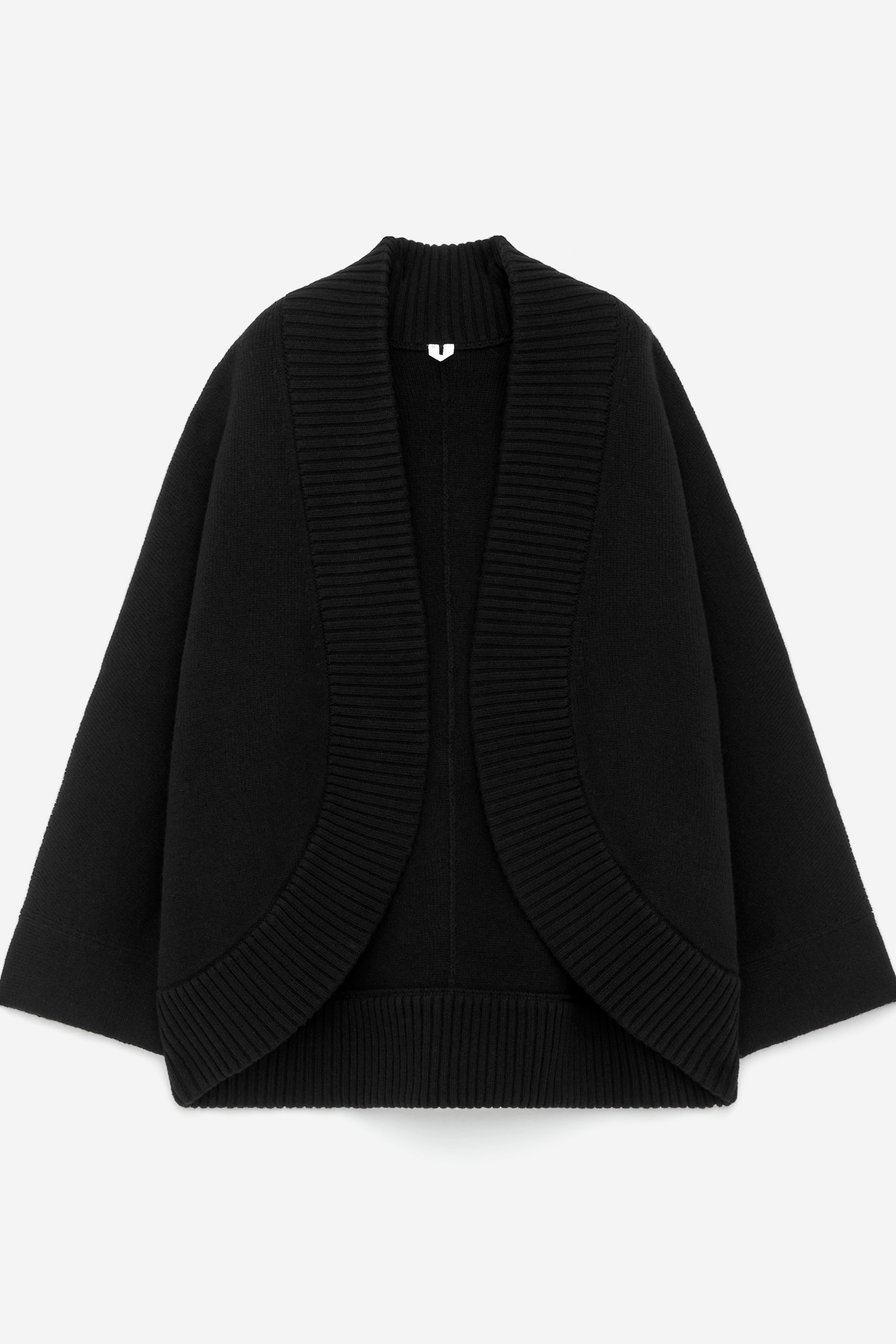 Lockere Strickjacke - Schwarz