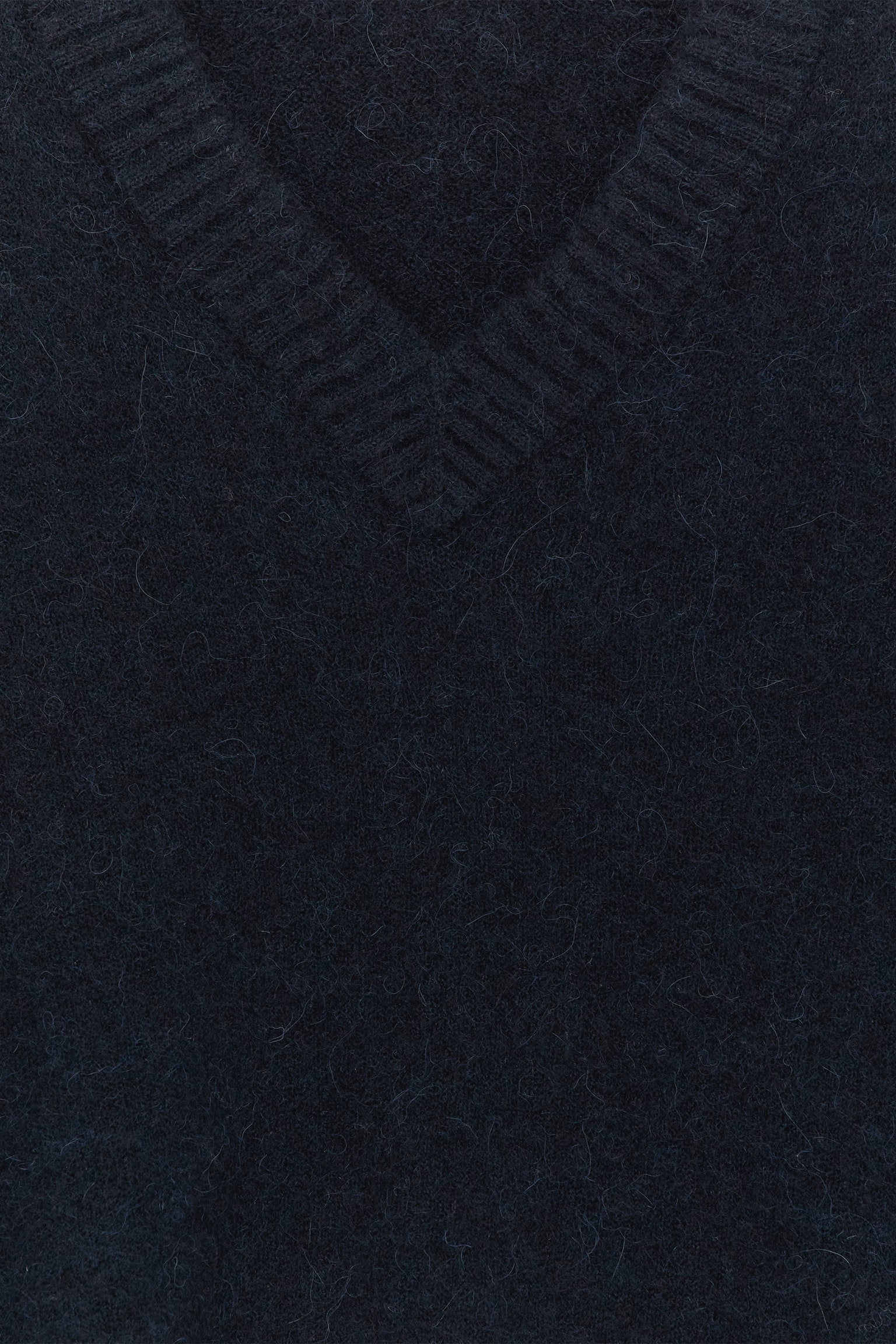 Pulover Relaxat din Amestec de Lână și Alpaca - Albastru Închis/Verde/Albastru închis - 4