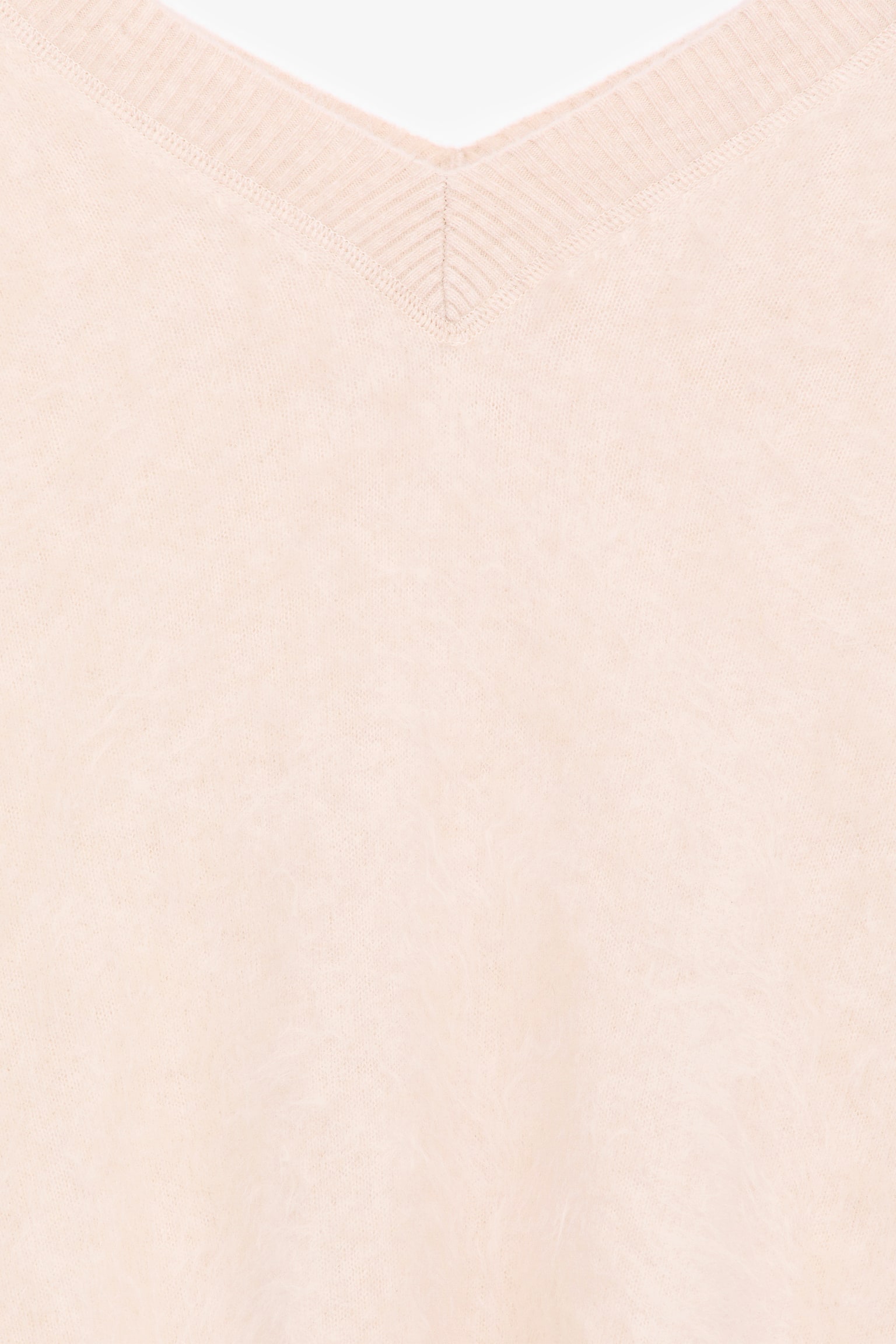 Maglione in puro cashmere spazzolato - Beige/Nero - 4