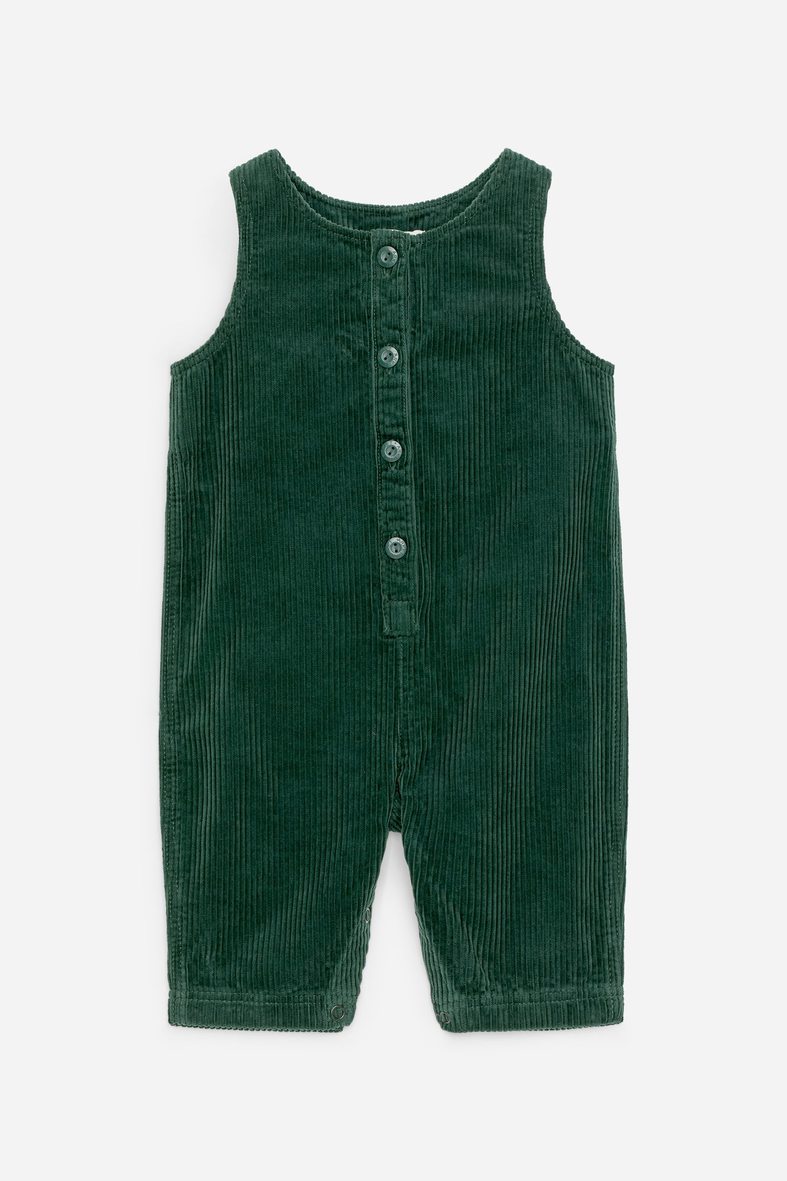 Combinaison en velours côtelé - Vert foncé/Mauve