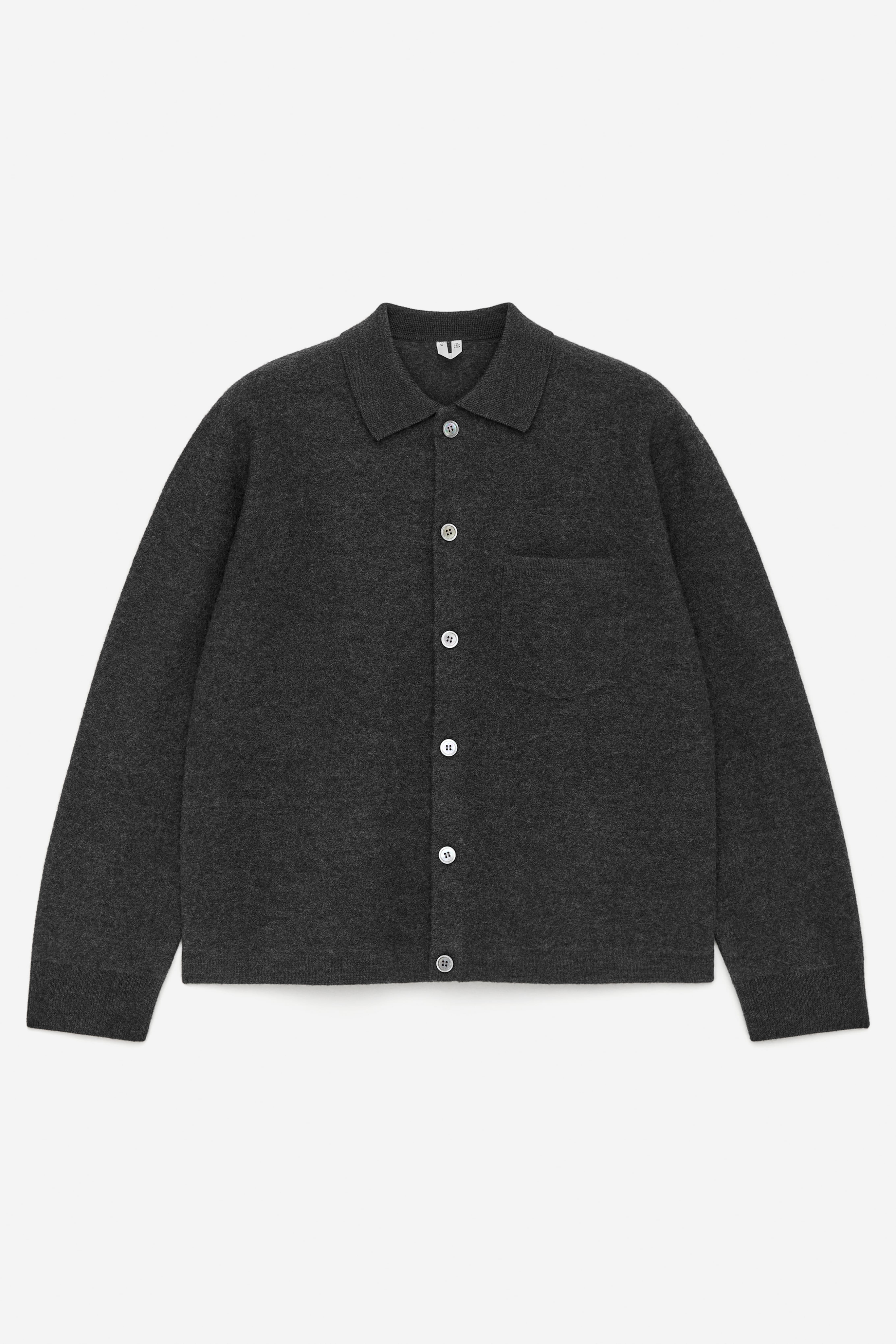 Kardigán z varenej vlny - Sivý/Hnedá