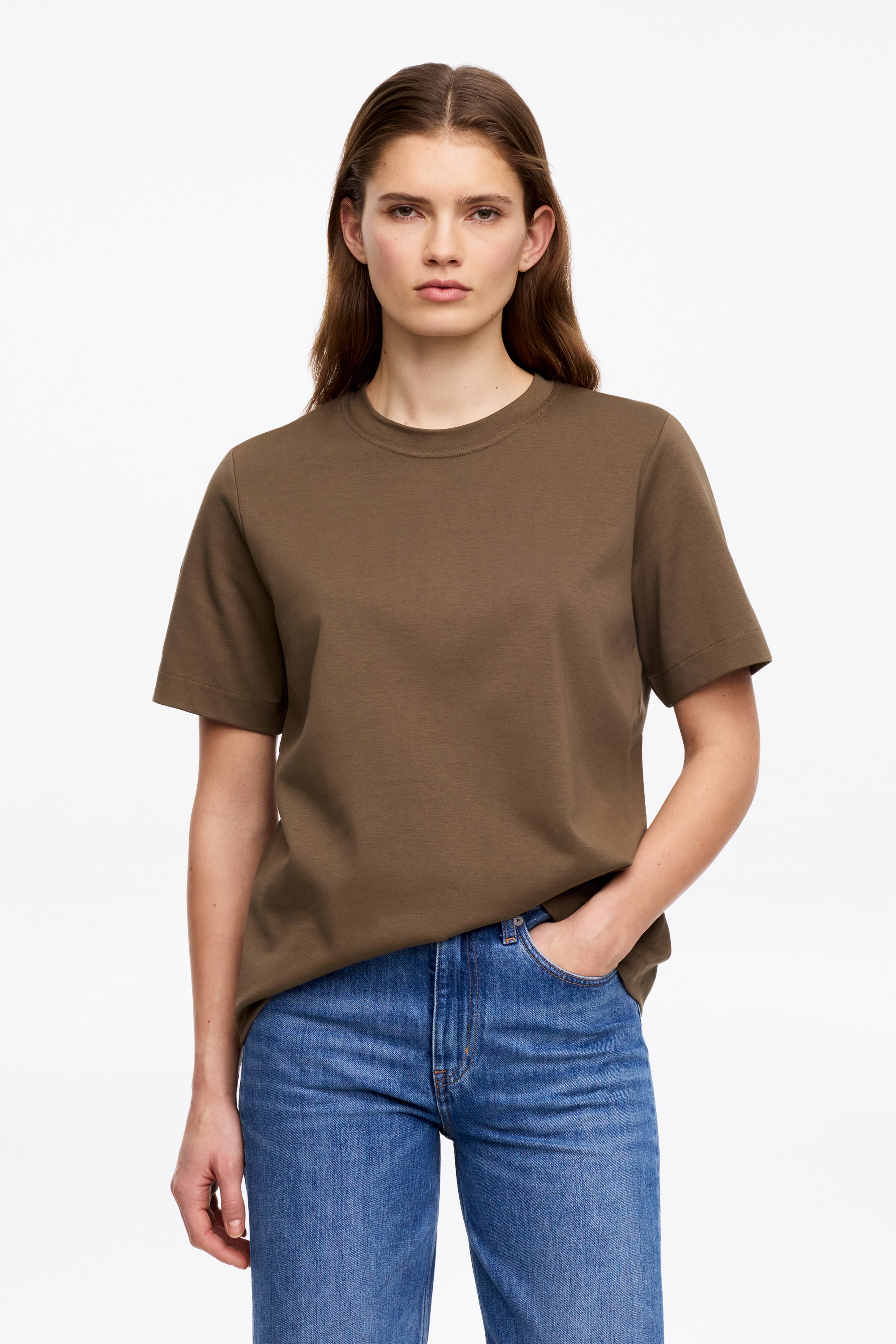 PEARL Schweres T-Shirt - Braun/Weiß/Schwarz/Graumeliert/Hellbeige/Weinrot/Rosa