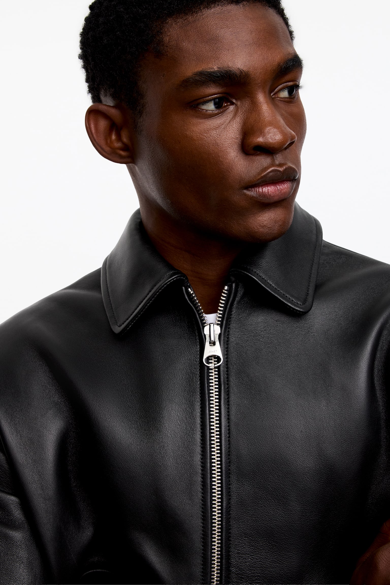 Giacca in pelle - Nero - 7