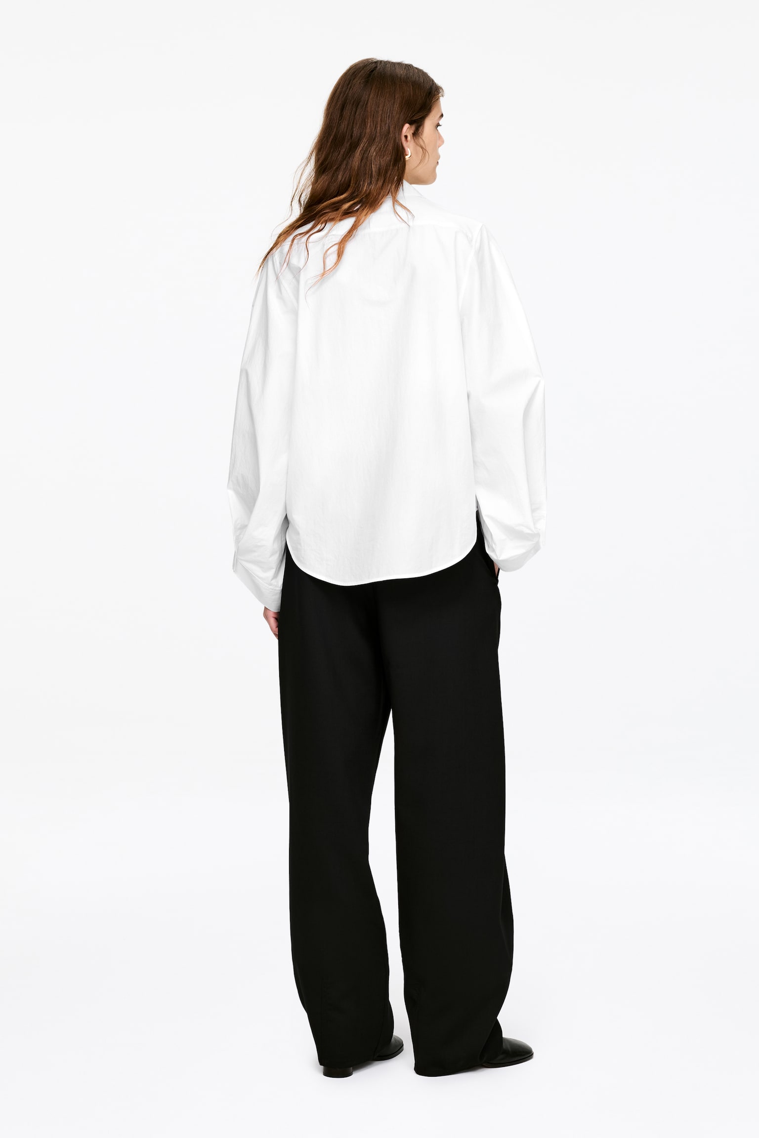 Hemd mit weiten Ärmeln - Weiß/Schwarz - 6