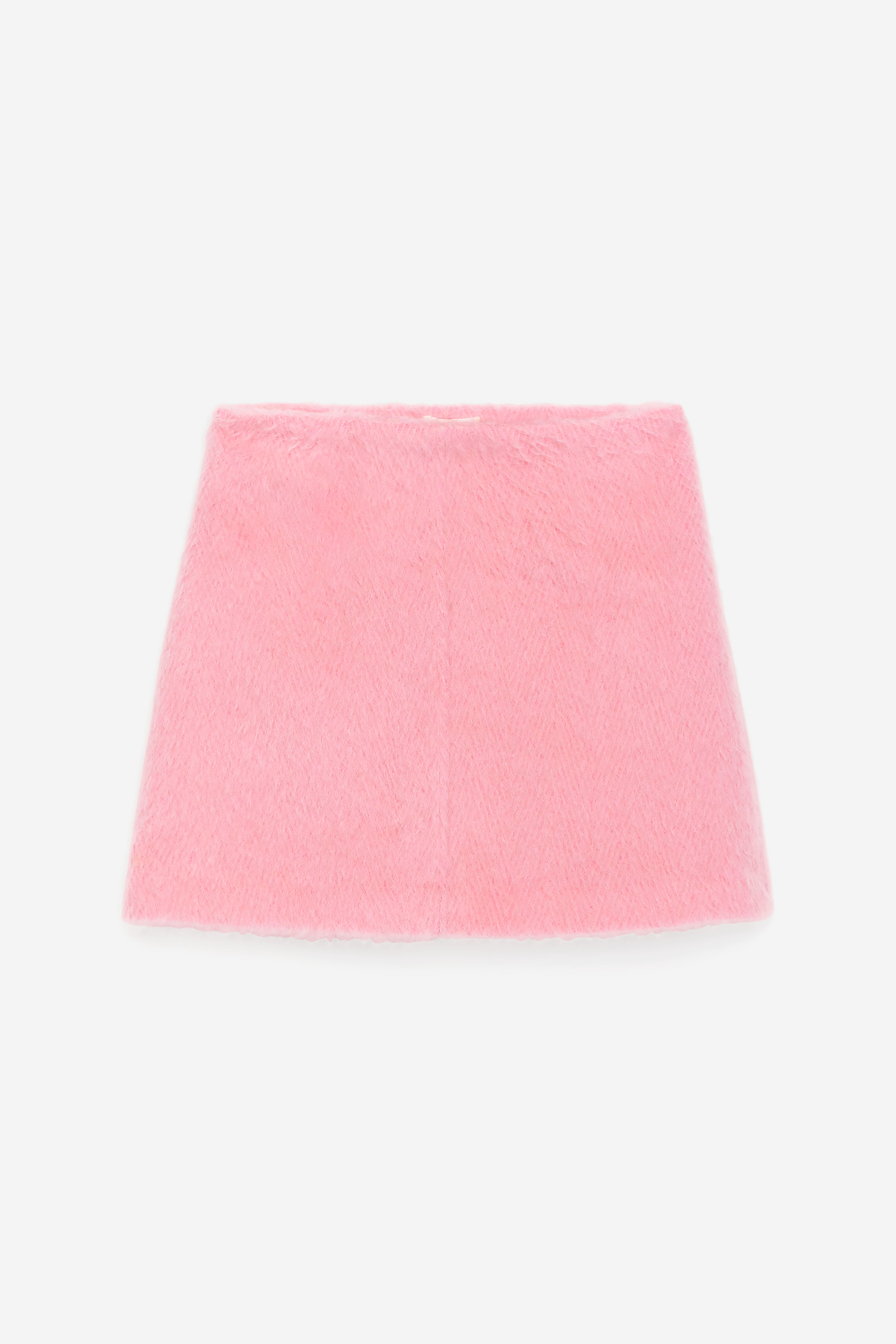 Rock aus Wolle und Alpakawolle - Hellrosa