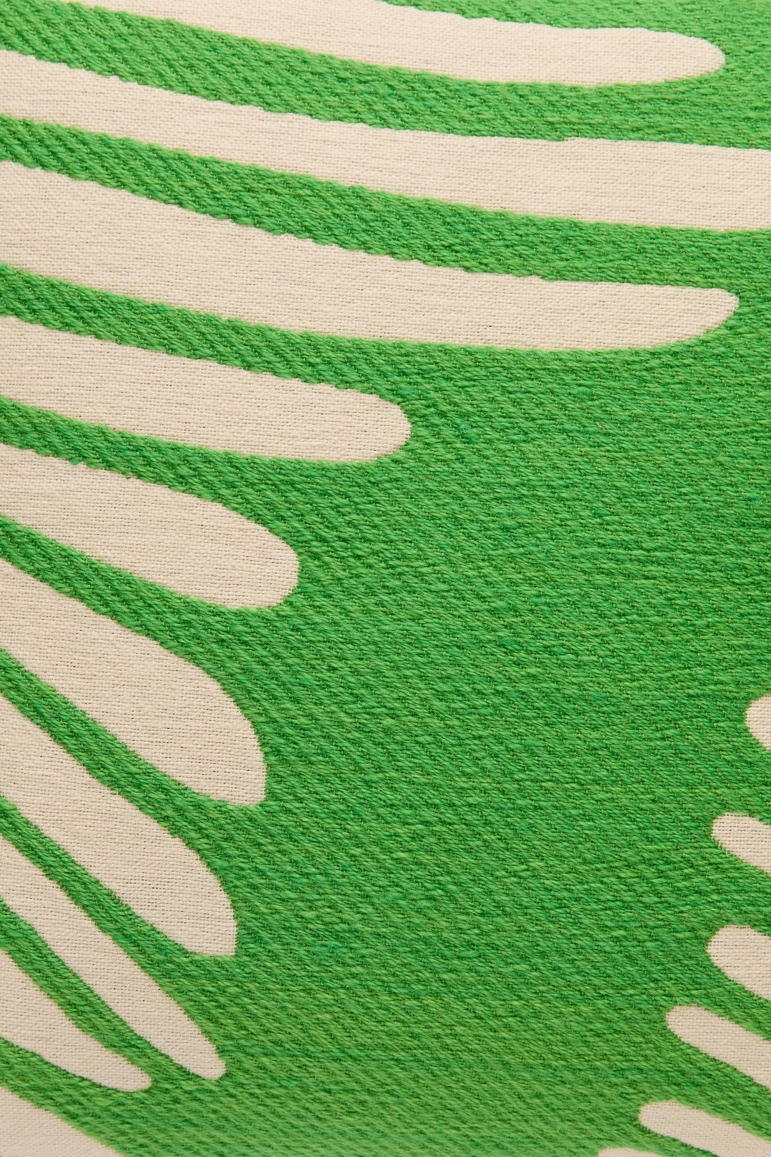 Husă de Pernă din Bumbac și Lână 50 x 50 cm - Verde/Alb Fildeș/Albastru/Alb murdar - 3