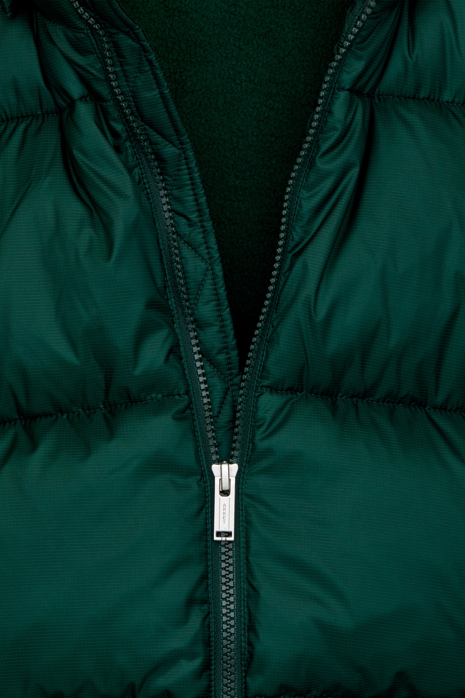 Vattert pufferjakke - Mørkegrønn/Lilla/Blå - 4