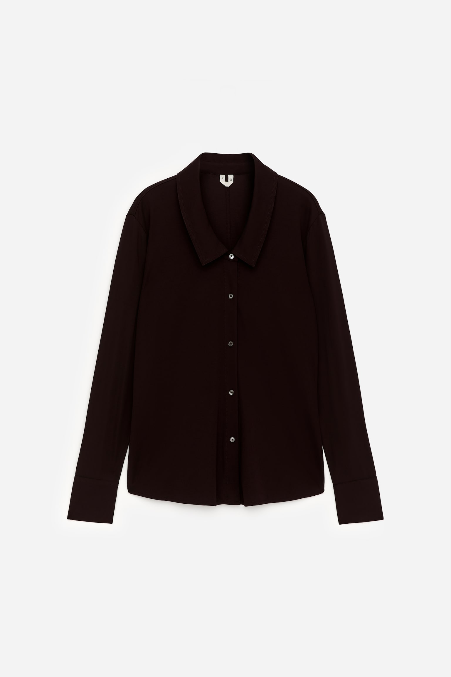 Fließendes Jerseyhemd - Dunkelrot - 5