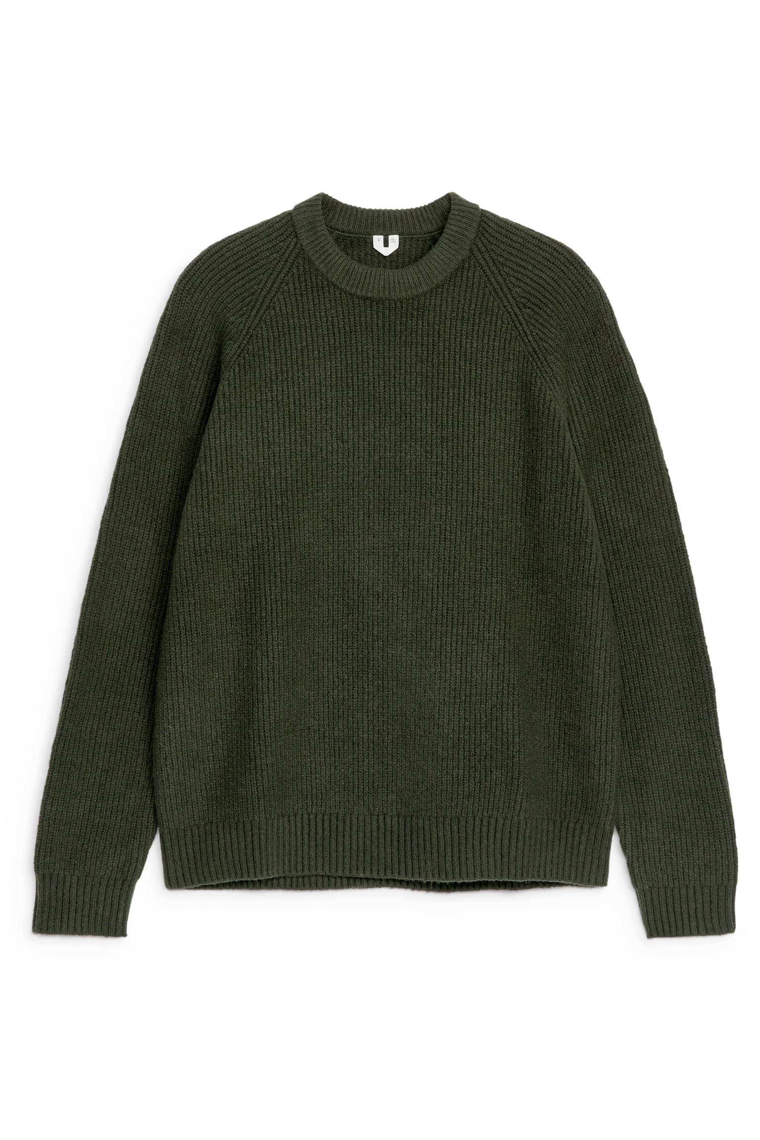 Rib-Knit Crewneck Jumper - Dark Green - 2