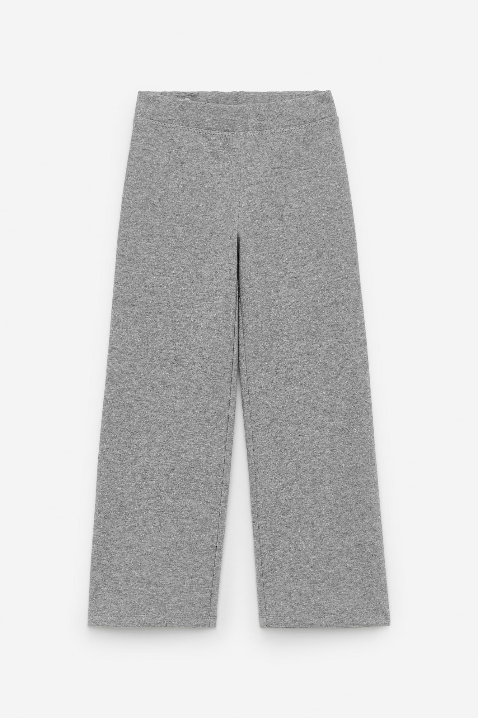 Wide-Leg Sweatpants - Grey Melange