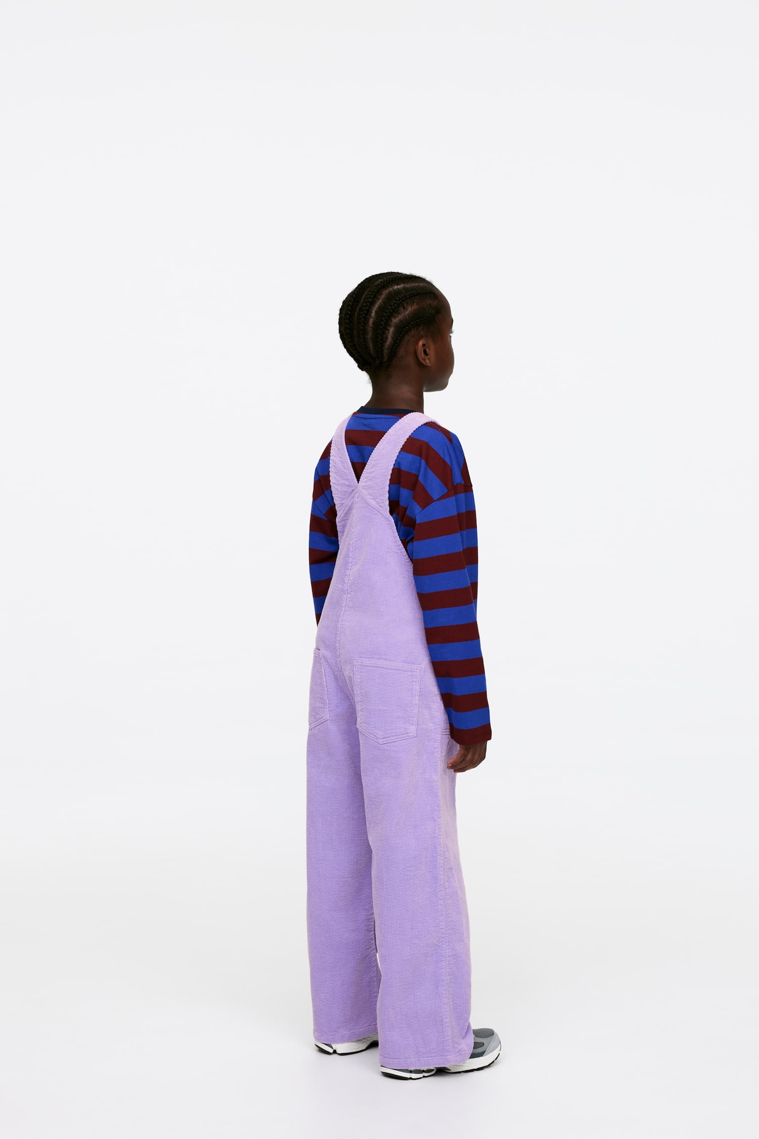 Corduroy Dungarees - Lilac - 6