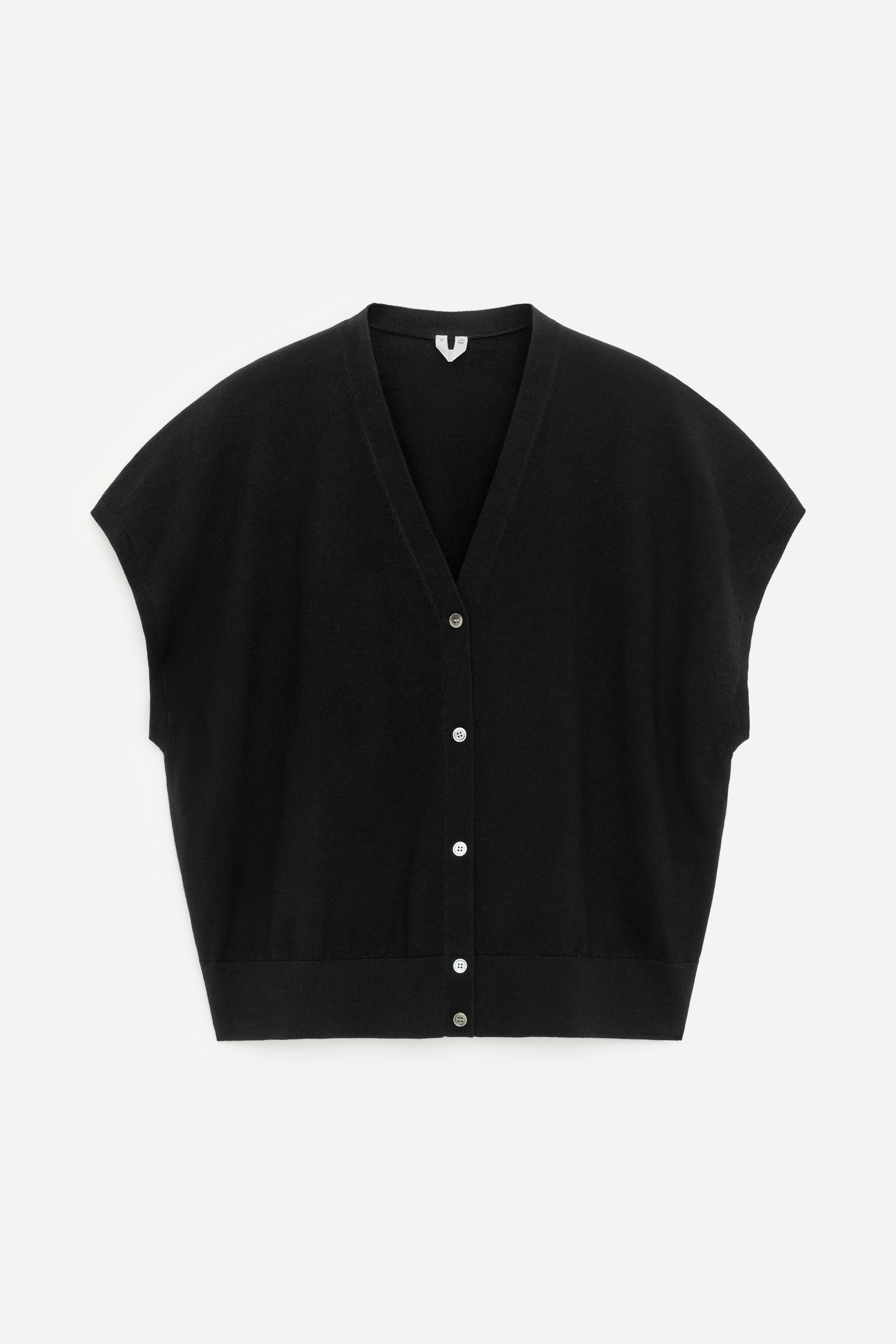 Weste aus Merinowolle - Schwarz