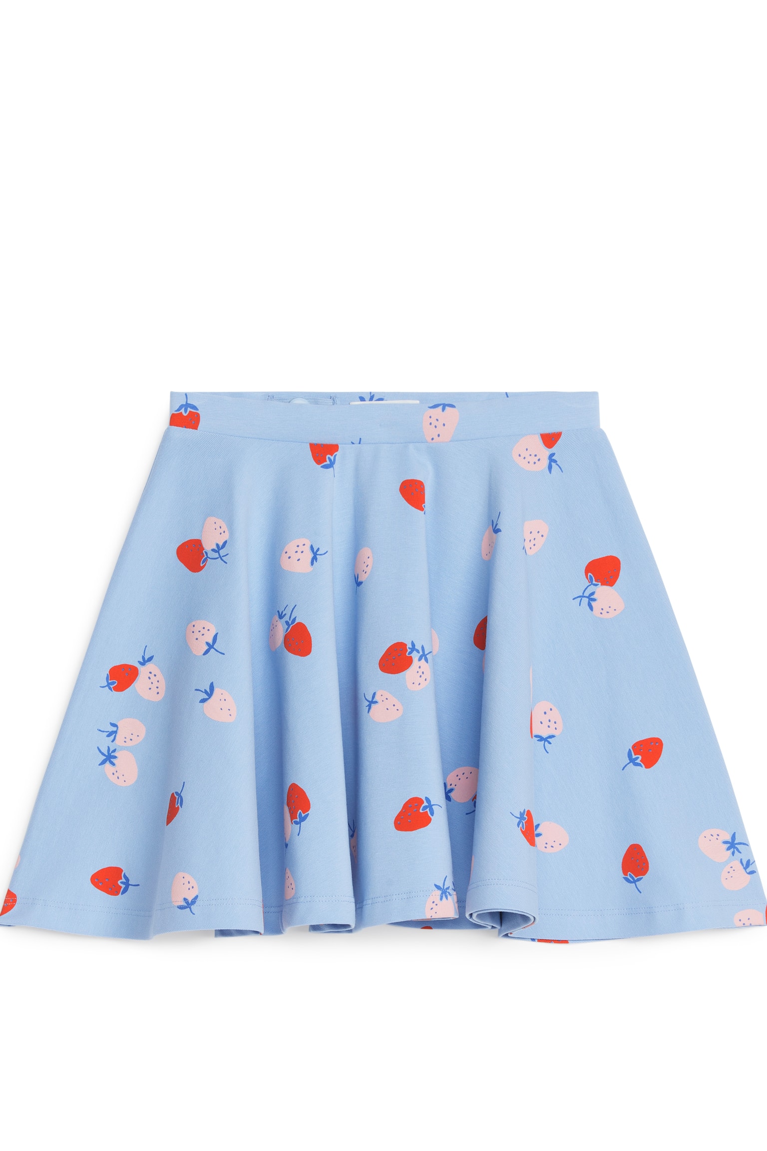 Printed Jersey Skirt - Light Blue/Strawberry/Pale Yellow - 1