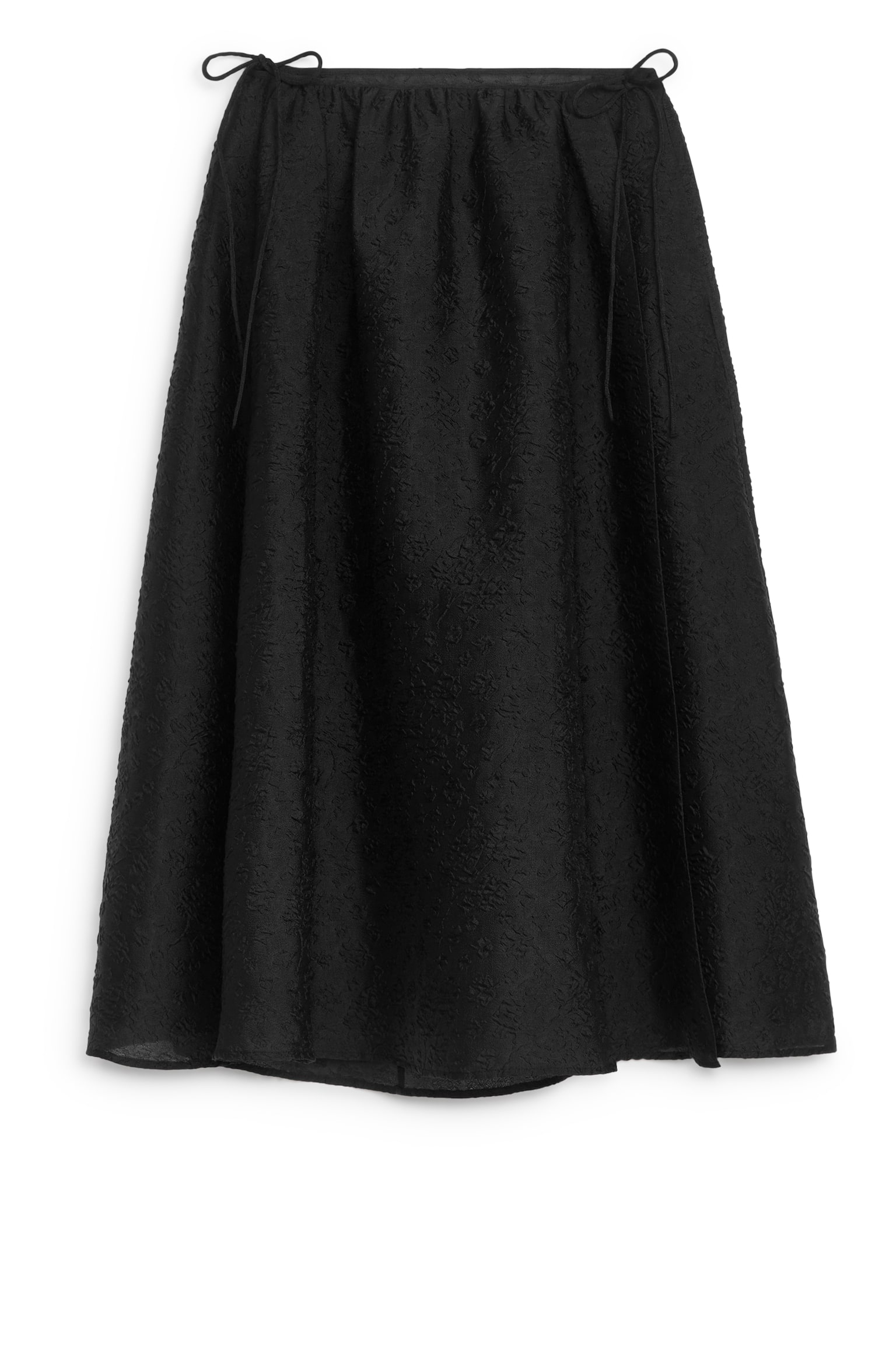 Brocade Midi Skirt - Black - 2