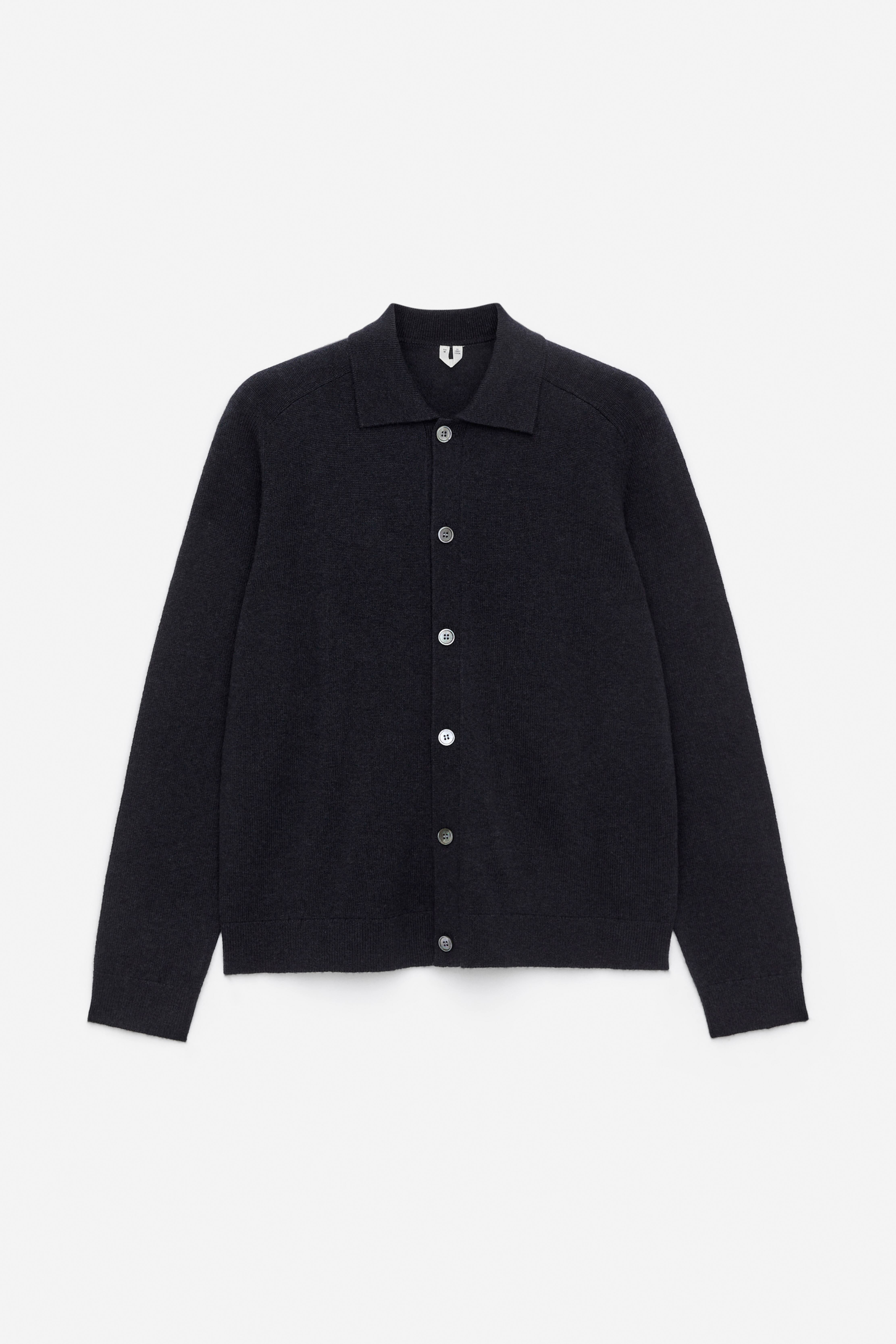 Lammeulls polocardigan - Mørkeblå