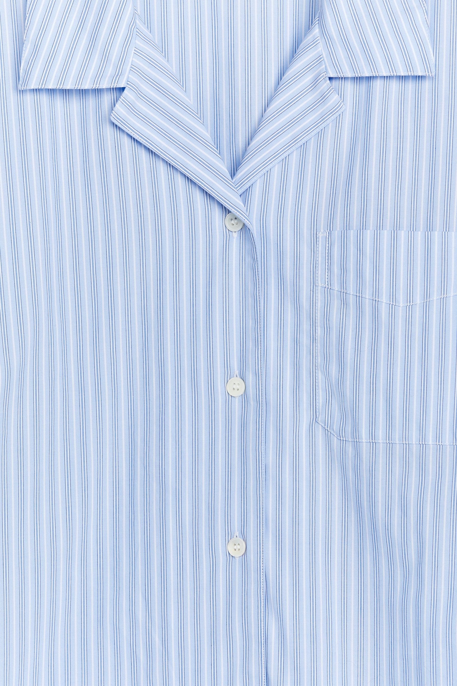 Cotton Pyjama Shirt - Blue/Striped - 4