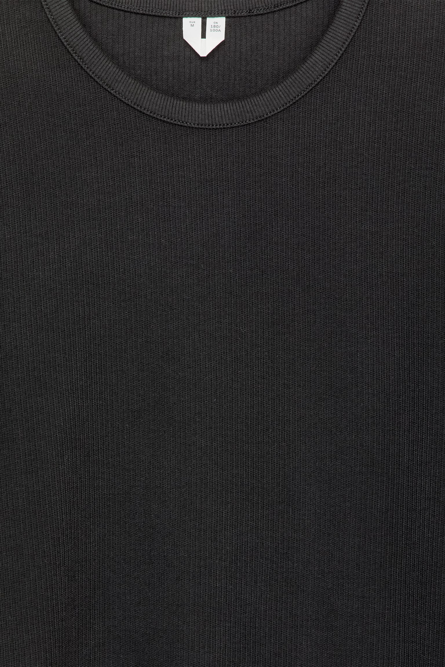 Εφαρμοστό Βαμβακερό T-Shirt - Μαύρο/Grey - 6