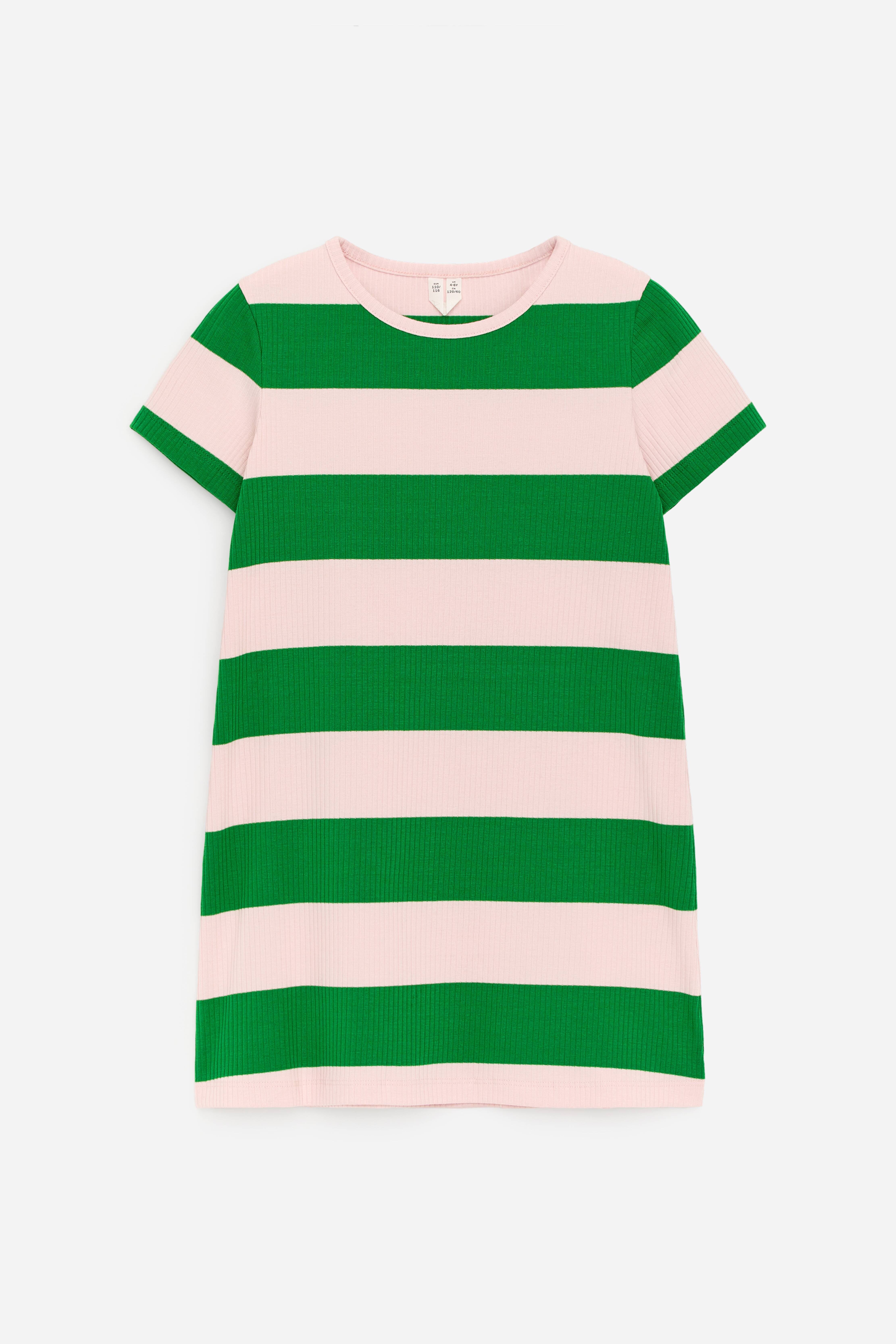 T-Shirt-Kleid - Rosa/Grün