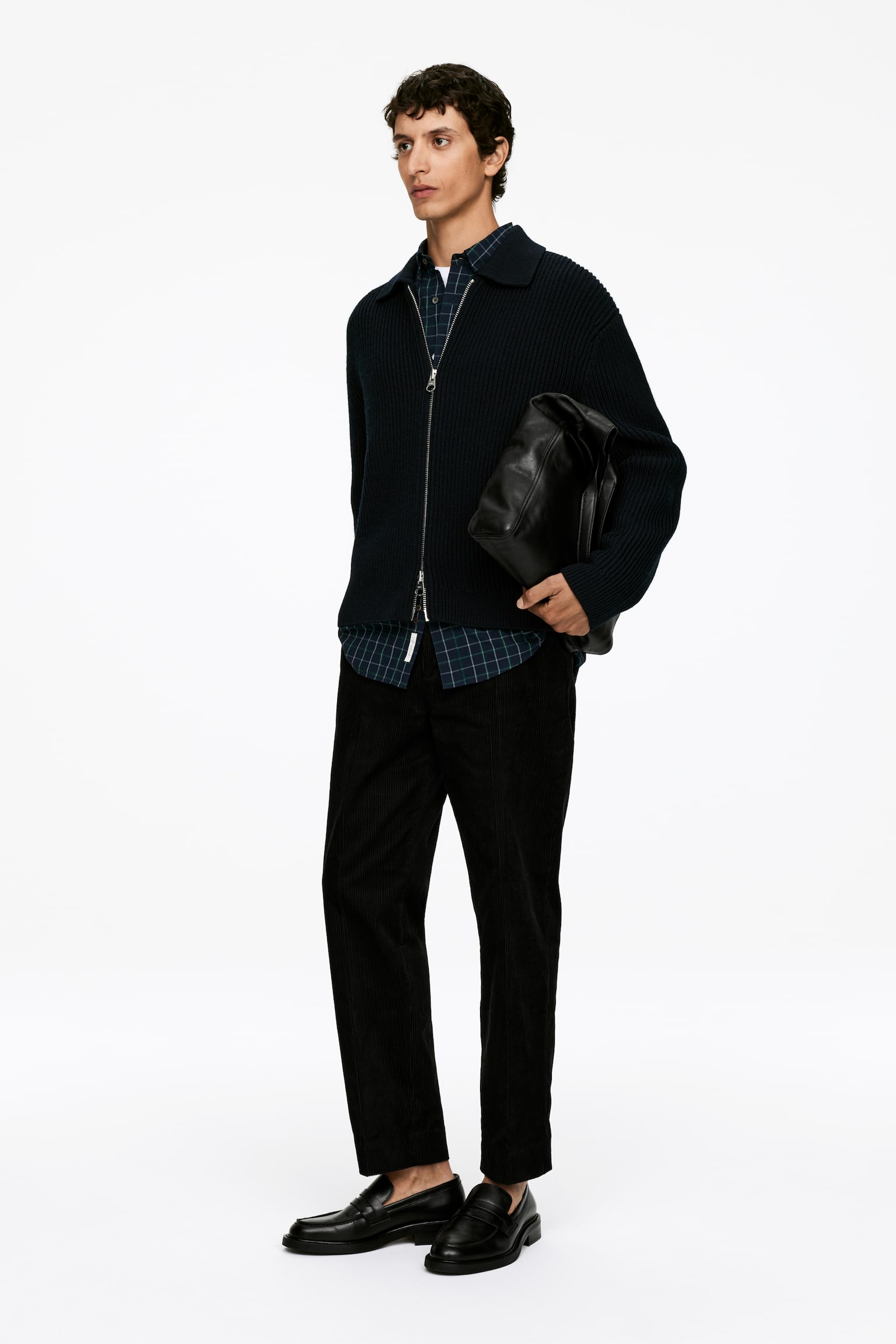 Cordhose - Schwarz/Dunkelblau - 5