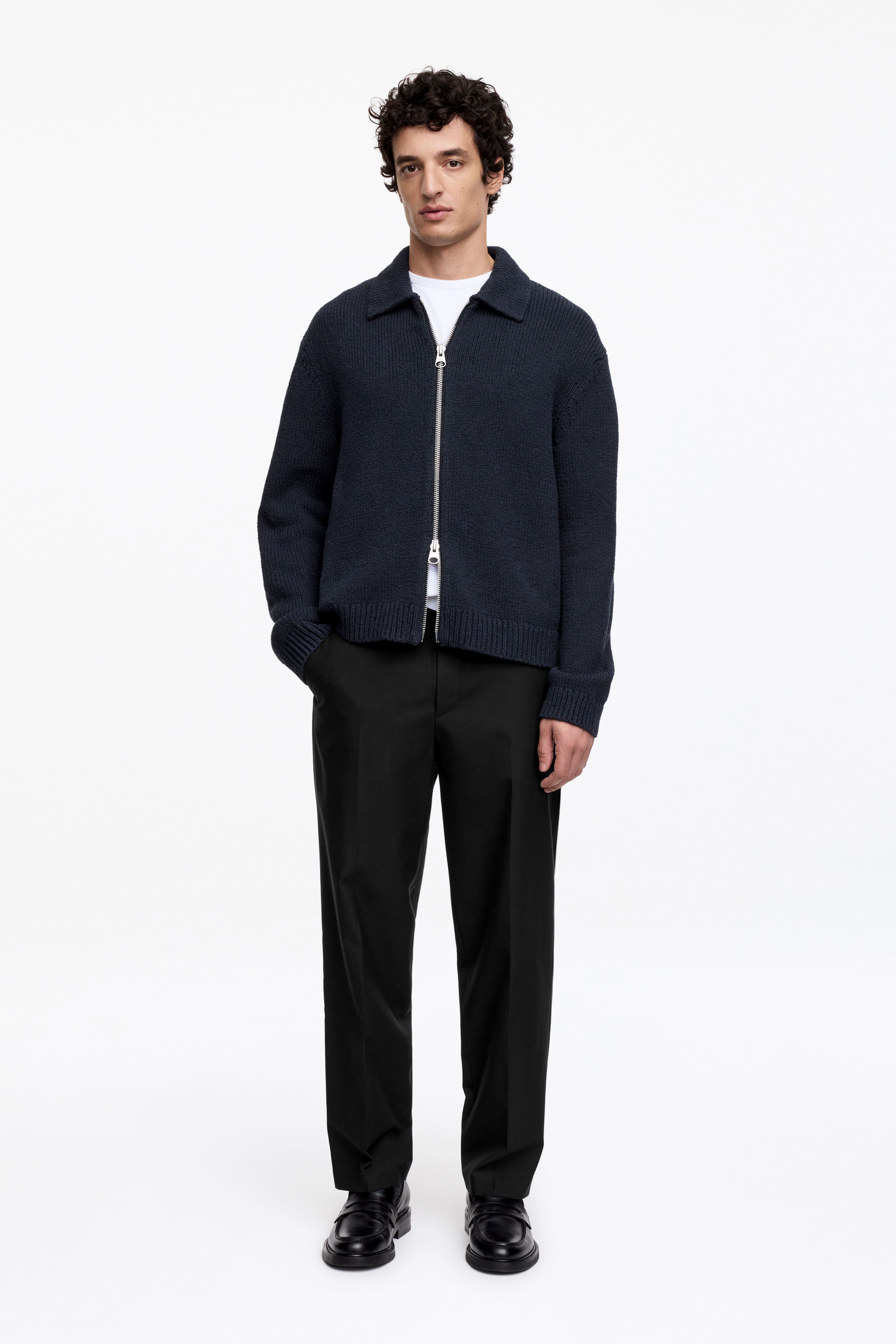 Pantaloni in misto lana - Nero/Marrone