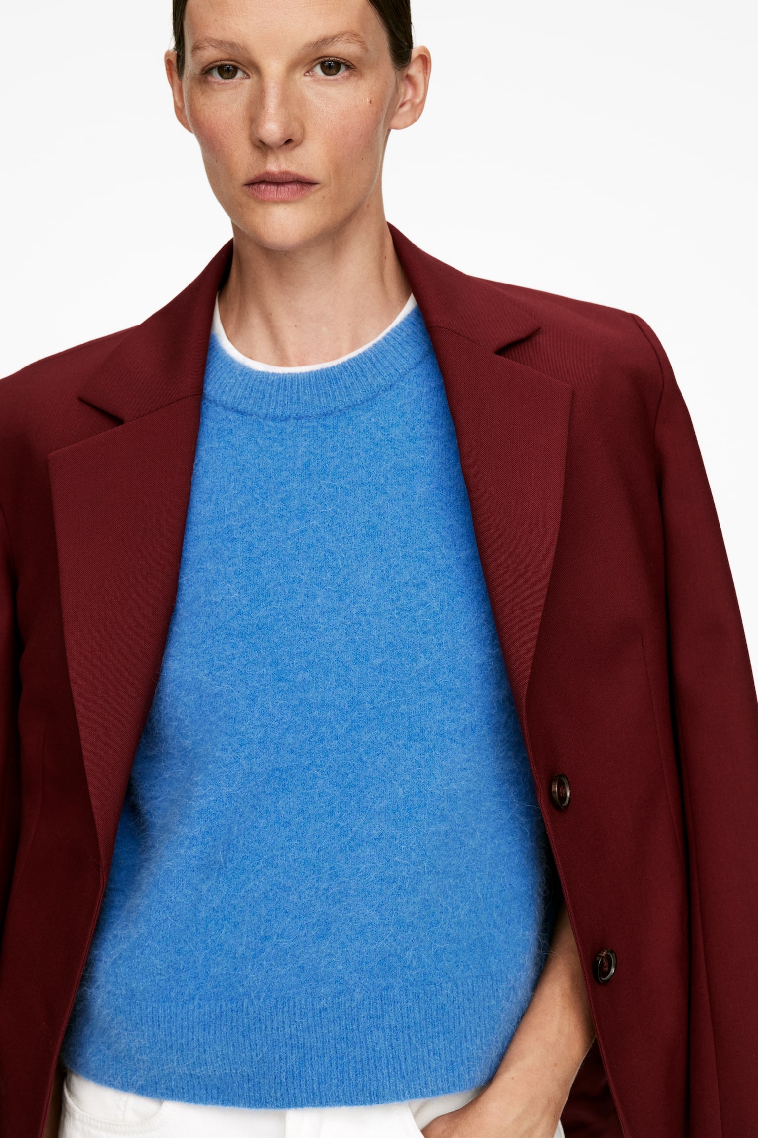 Vest van een alpaca-wolmix - Blauw/Zwart - 5