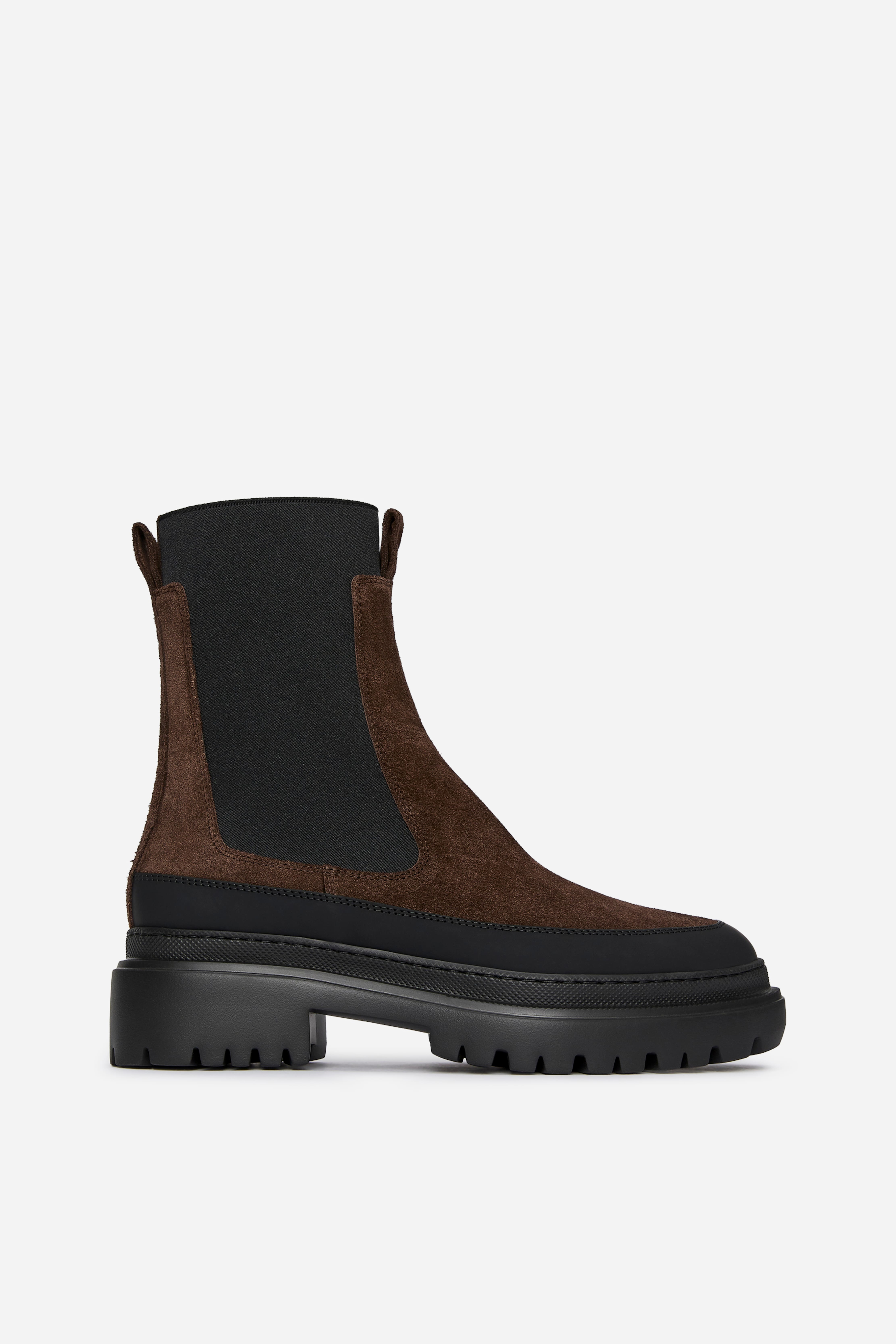 Winterstiefel aus Veloursleder - Braun