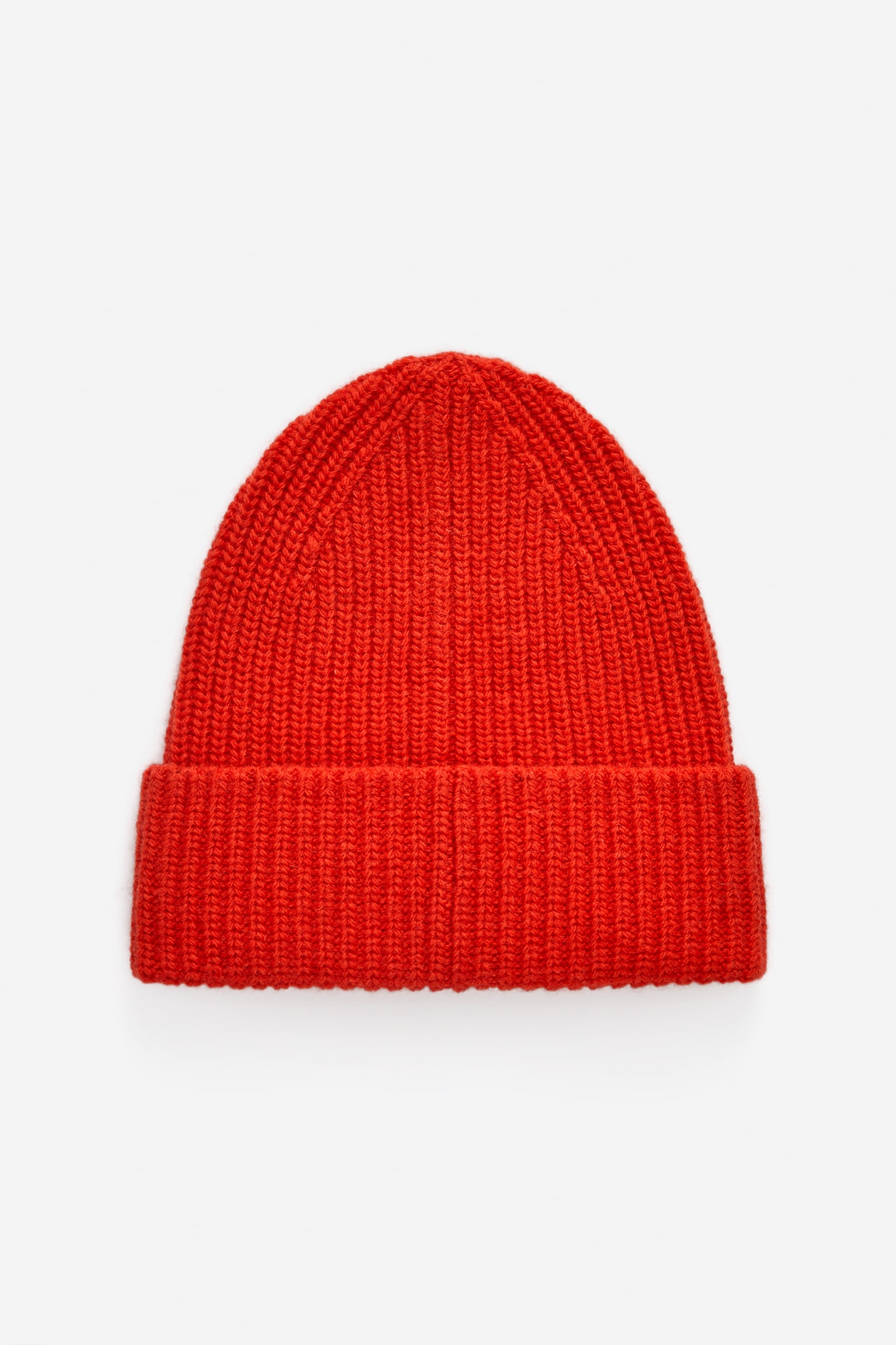 Woll-Beanie - Rot/Blau/Weinrot