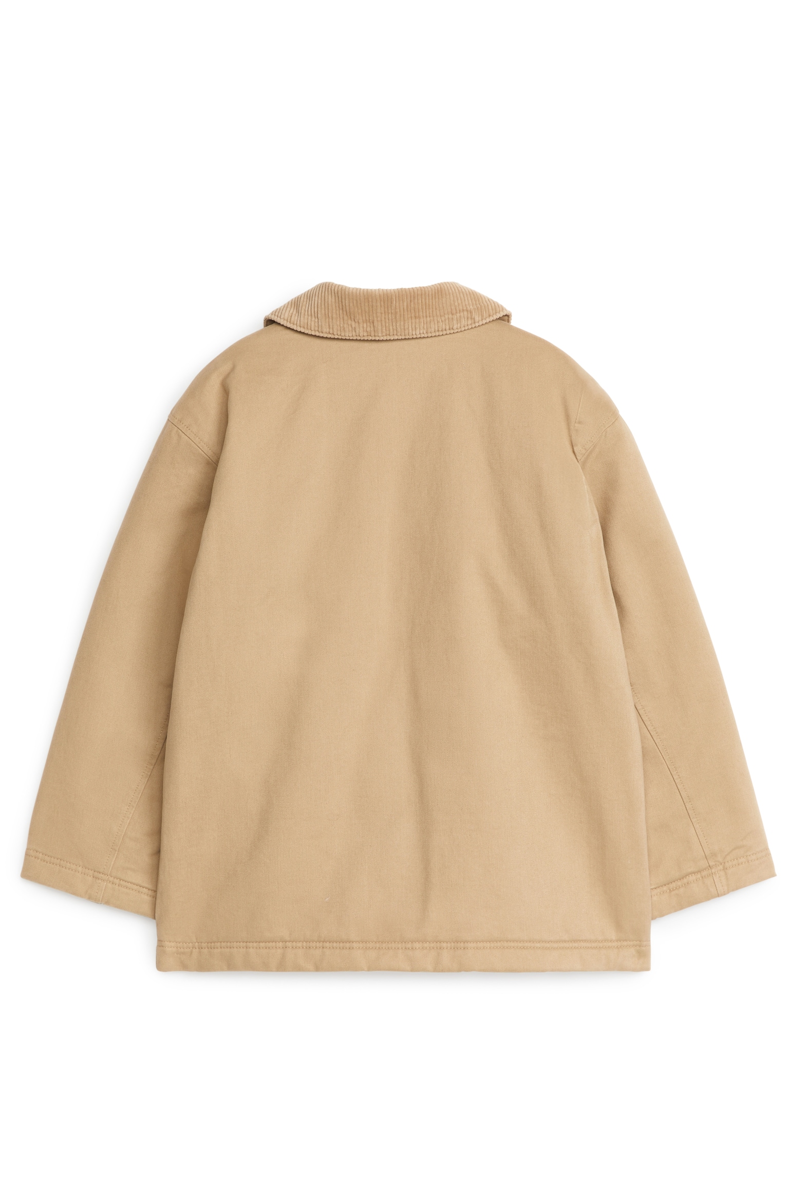 Corduroy Collar Jacket - Beige - 4