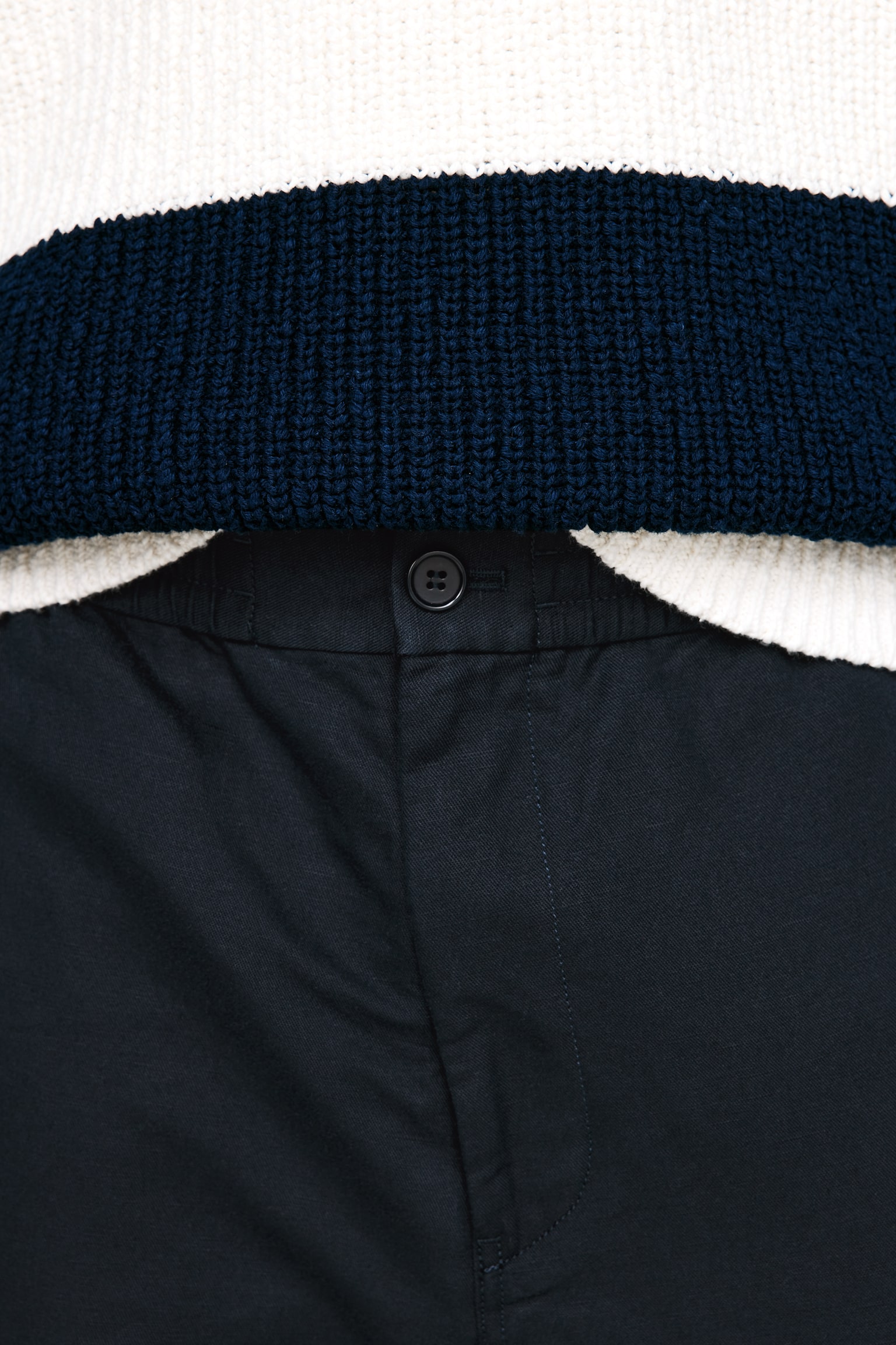 Hose aus Leinenmix - Dunkelblau - 4