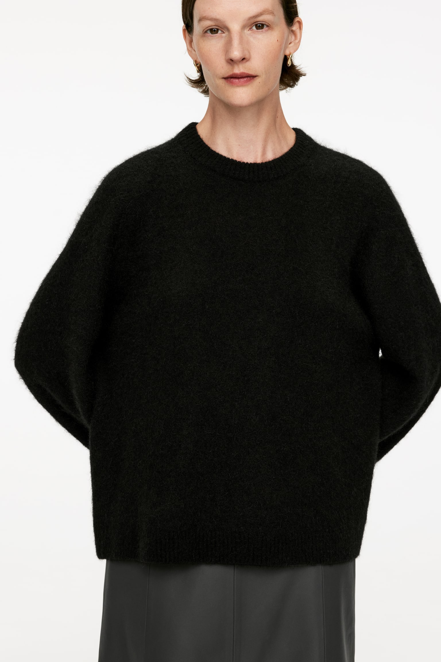 Alpaca-Wool Blend Jumper - Black/Beige/Off White/Pink/Light Grey/Dusty Blue/Dark Yellow/Dark Brown/Dark Green - 4