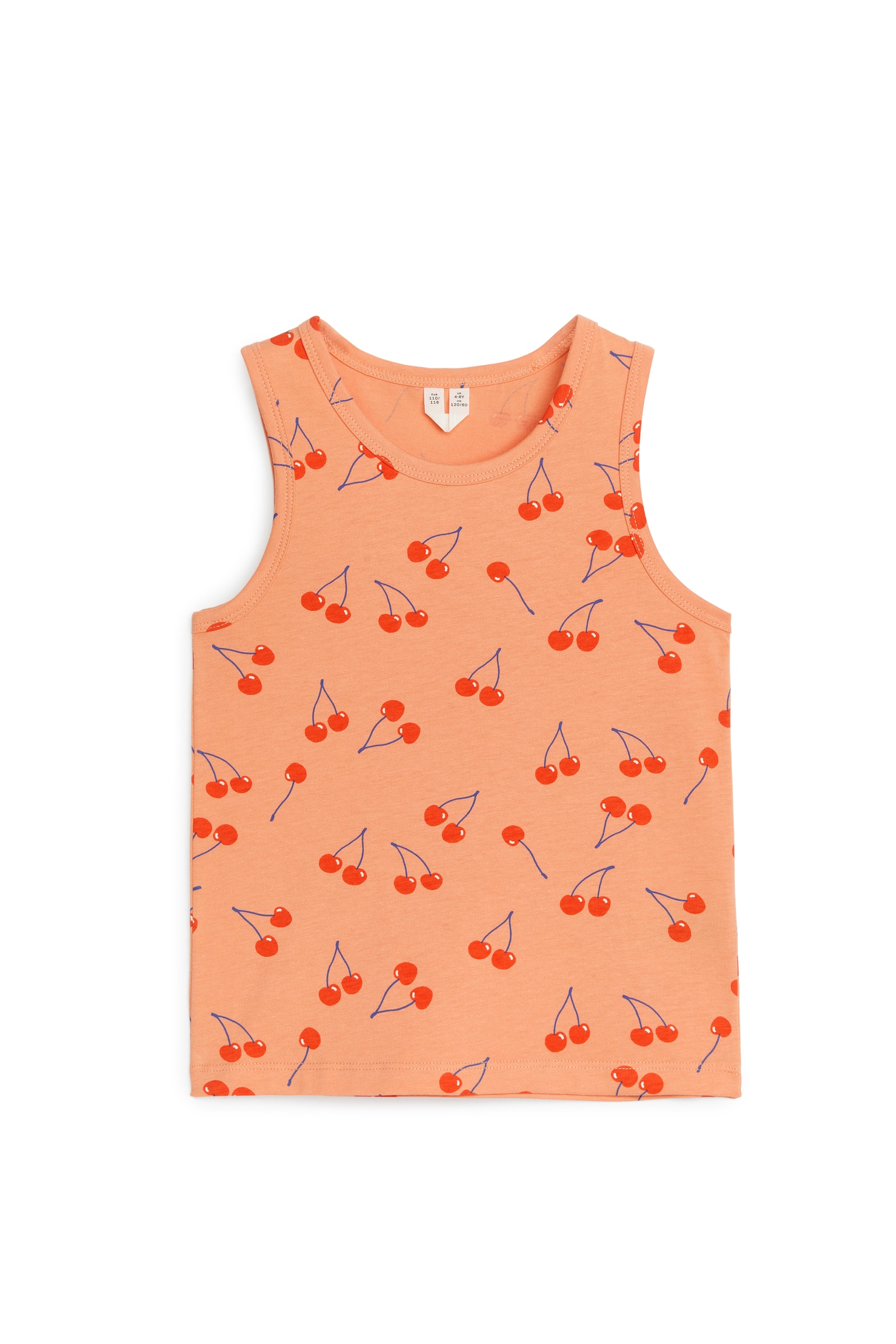 Printed Tank Top - Orange - 1