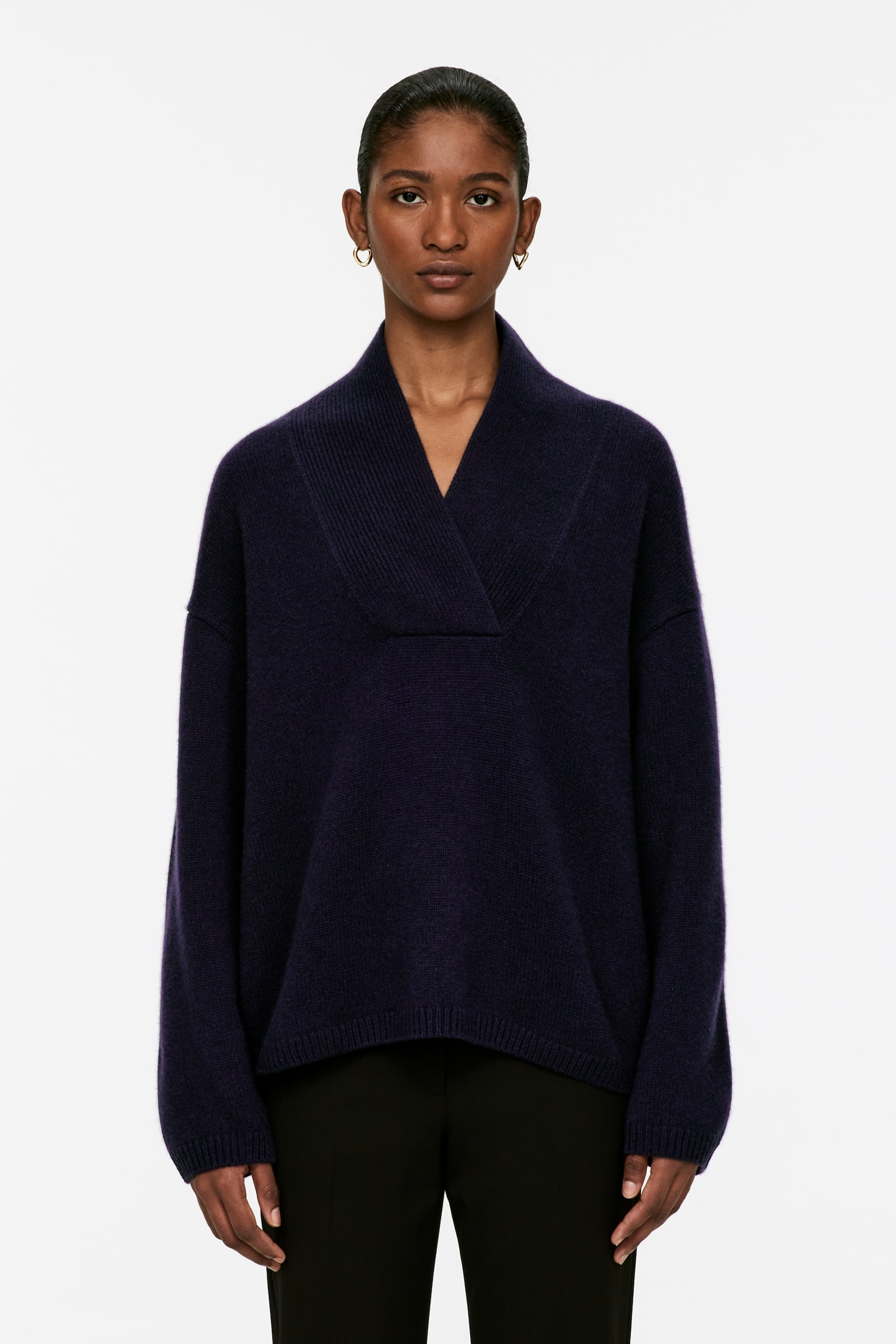 Cashmere Jumper - Dark Blue - 1