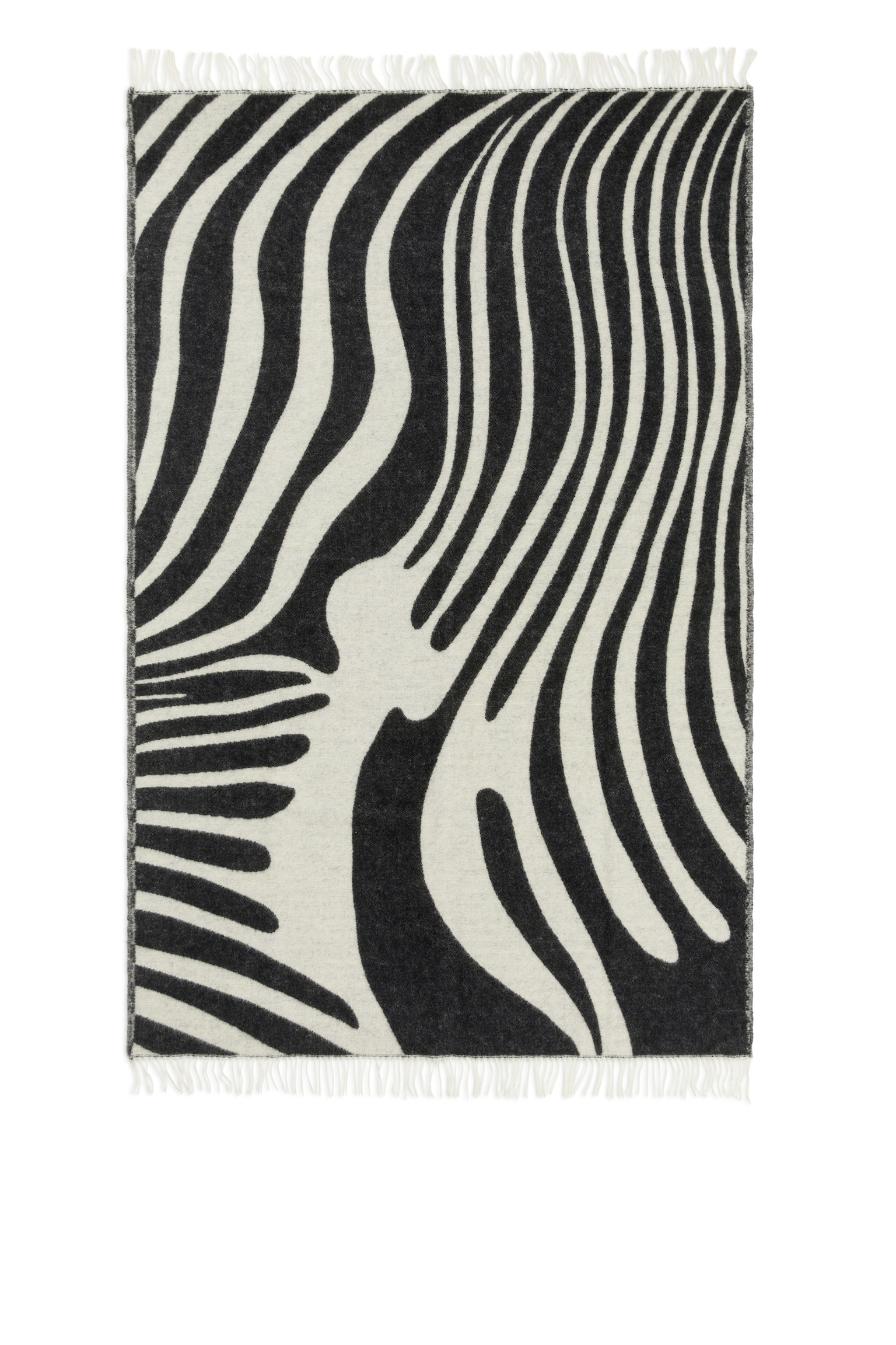 Klippan Wool Blanket - Black/Off White/White/Blue - 4