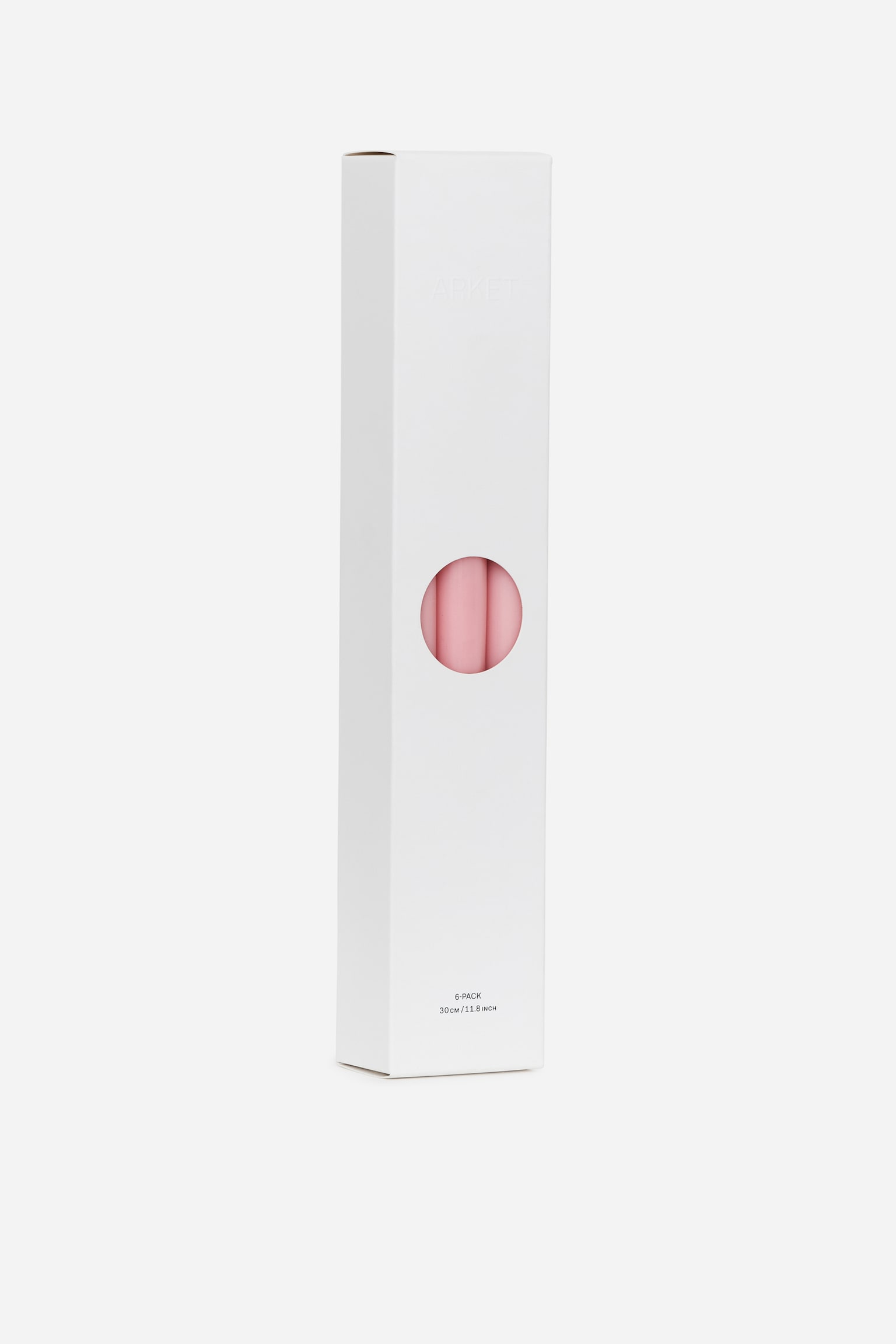 Set da 6 candele affusolate - Rosa/Giallo/Bianco sporco - 1
