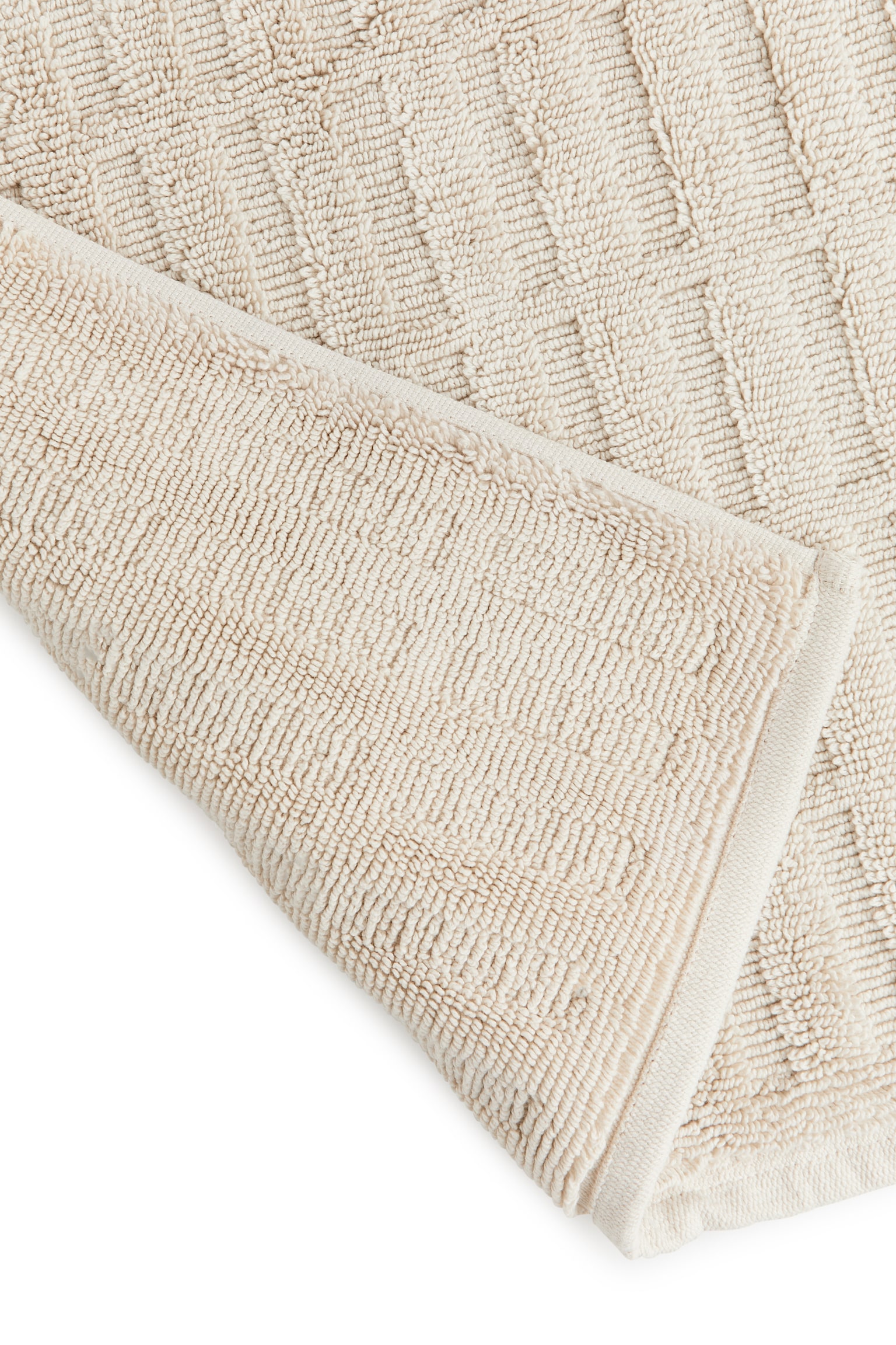 Cotton Bath Mat - Beige/Khaki Green - 2