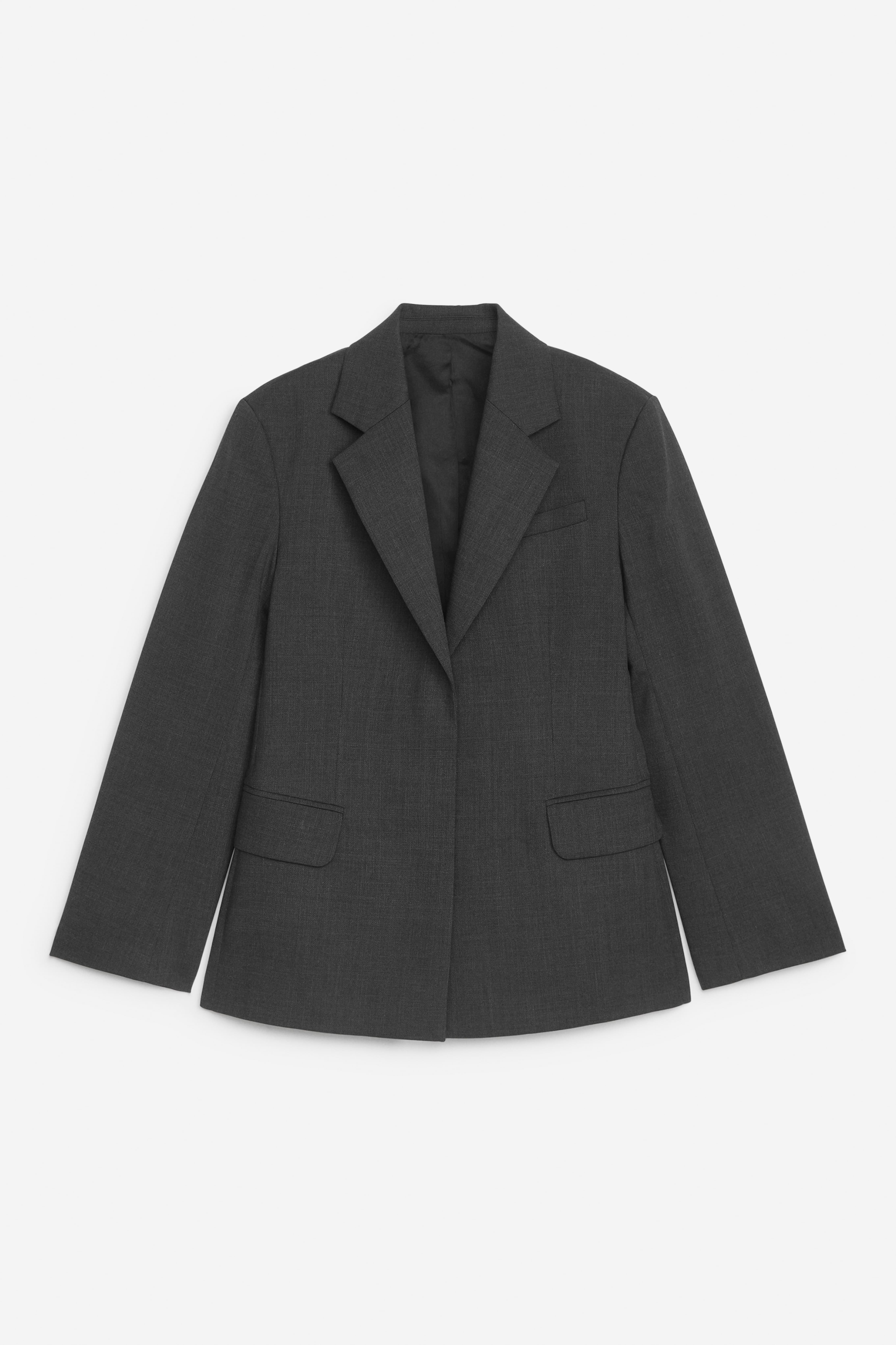 Schmaler, einreihiger Blazer - Grau