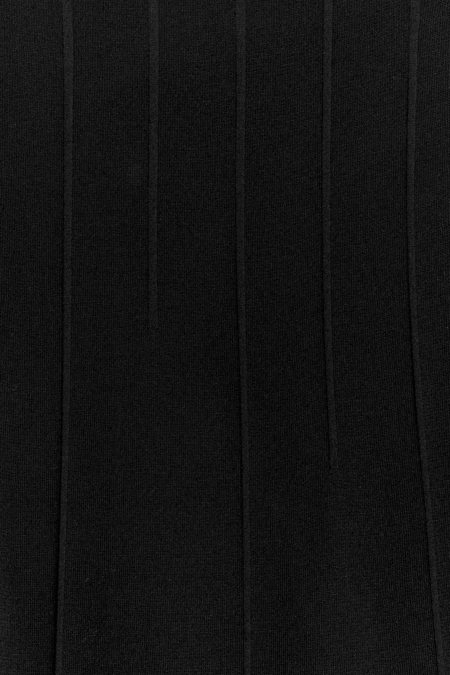 Gonna con lavorazione a coste - Nero - 2